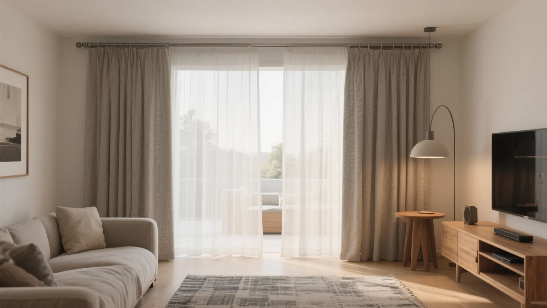 Ceiling-Track Curtains and Layered Thresholds