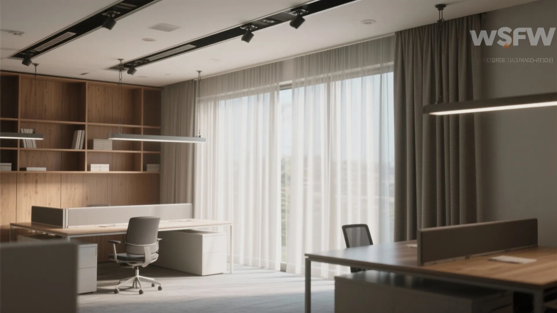 3. Ceiling-mounted tracks to maximize height