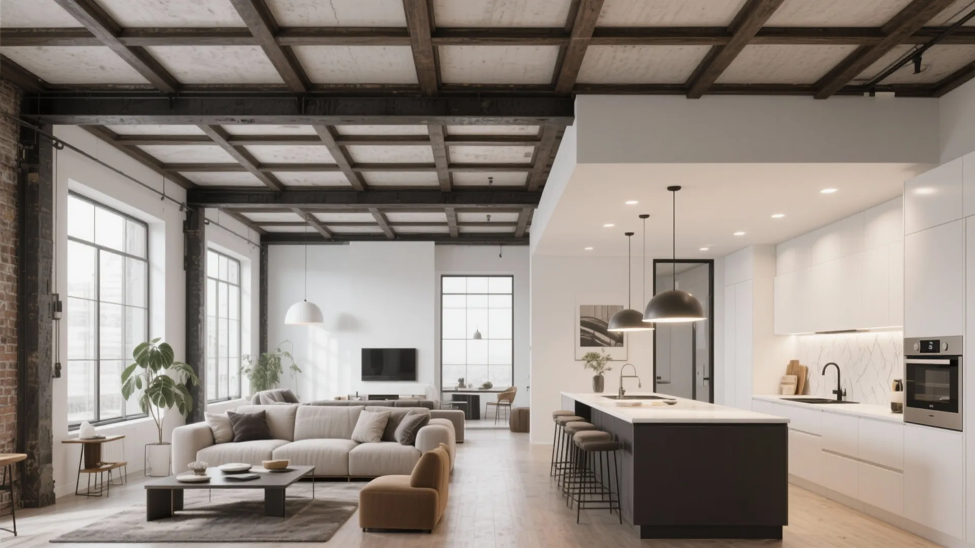 7. Ceiling Treatment or Drop Beams