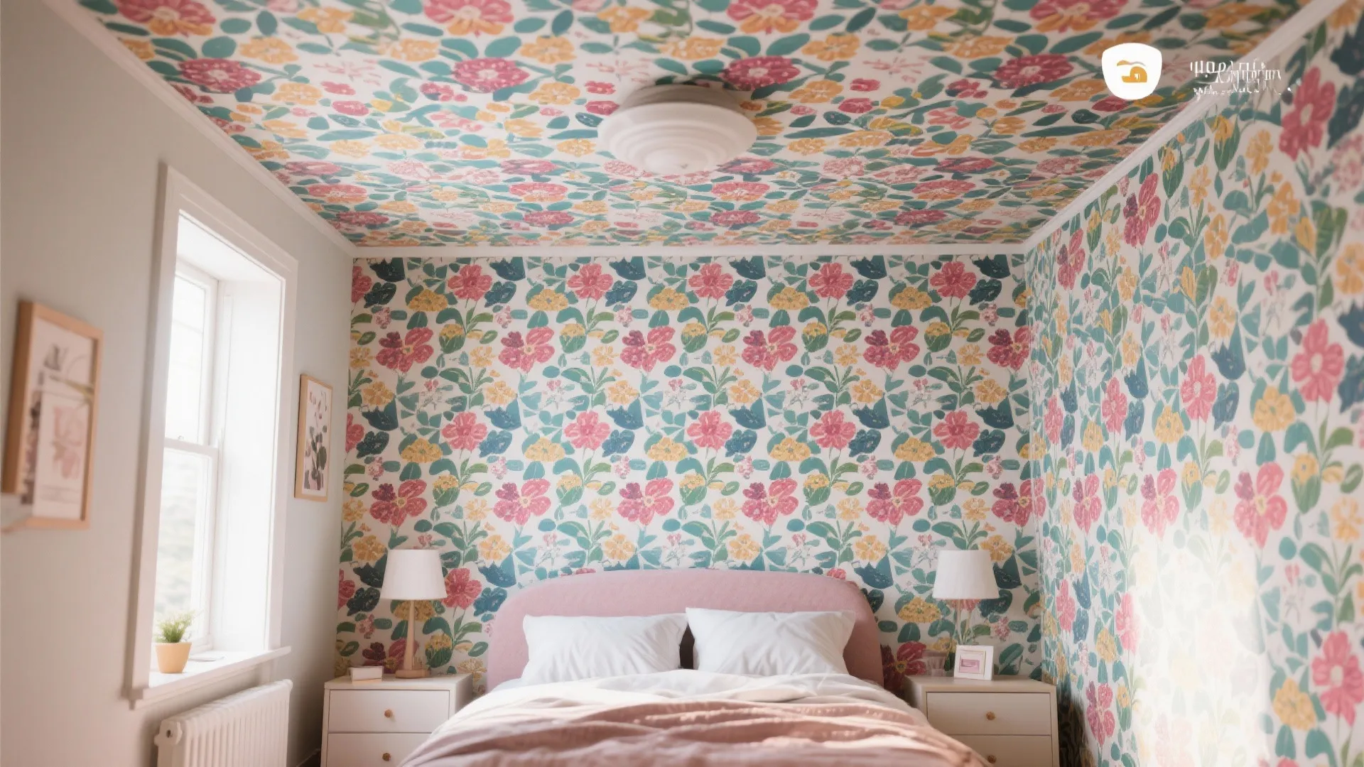 4. Ceiling Wallpaper or Murals