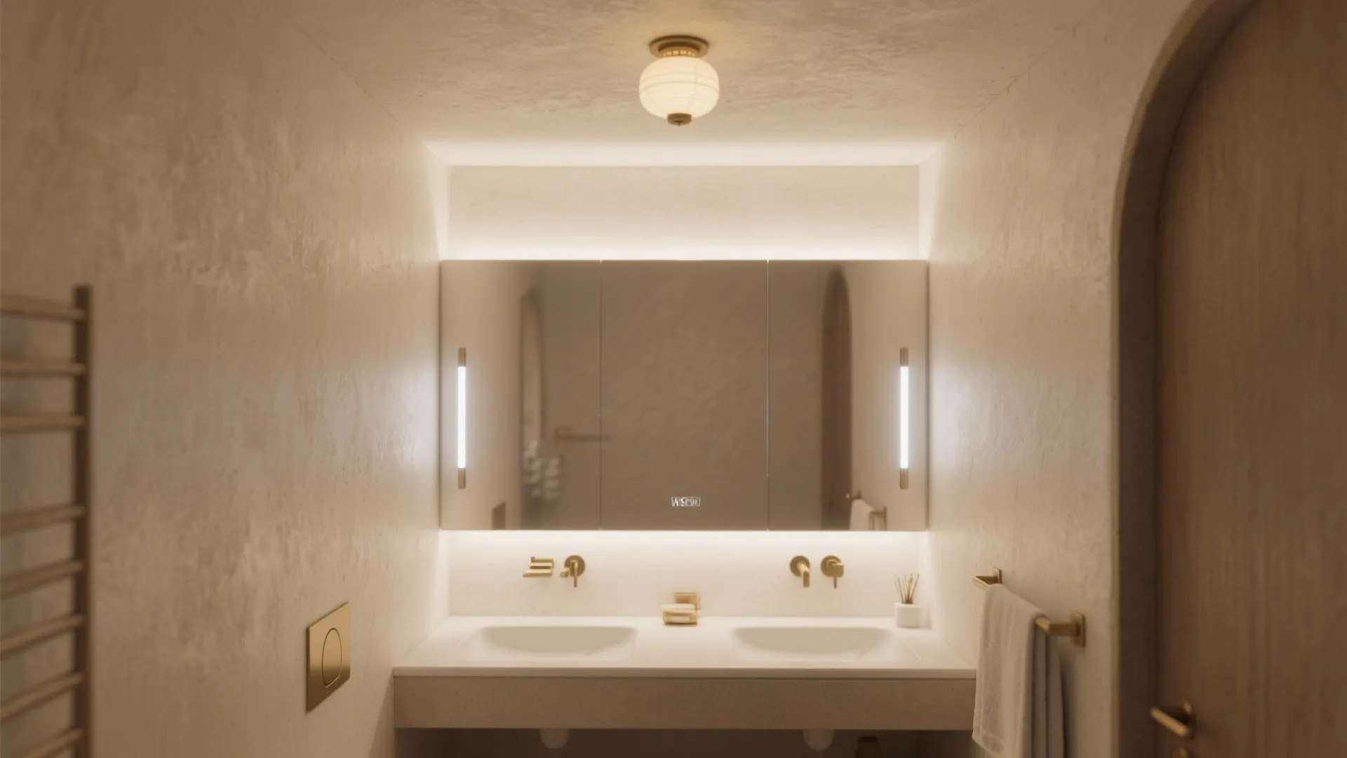 Ceiling wash and perimeter LEDs to float the room