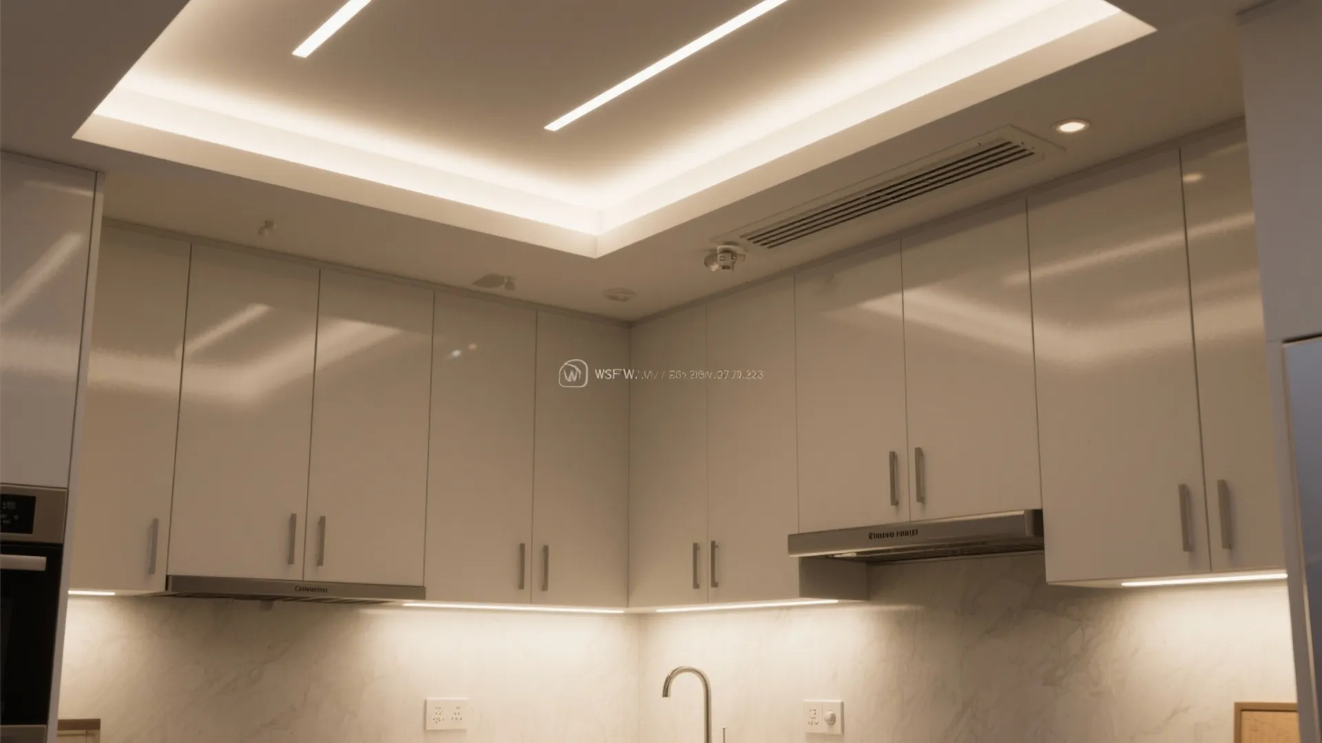 Recessed ceiling channels for wash-lighting