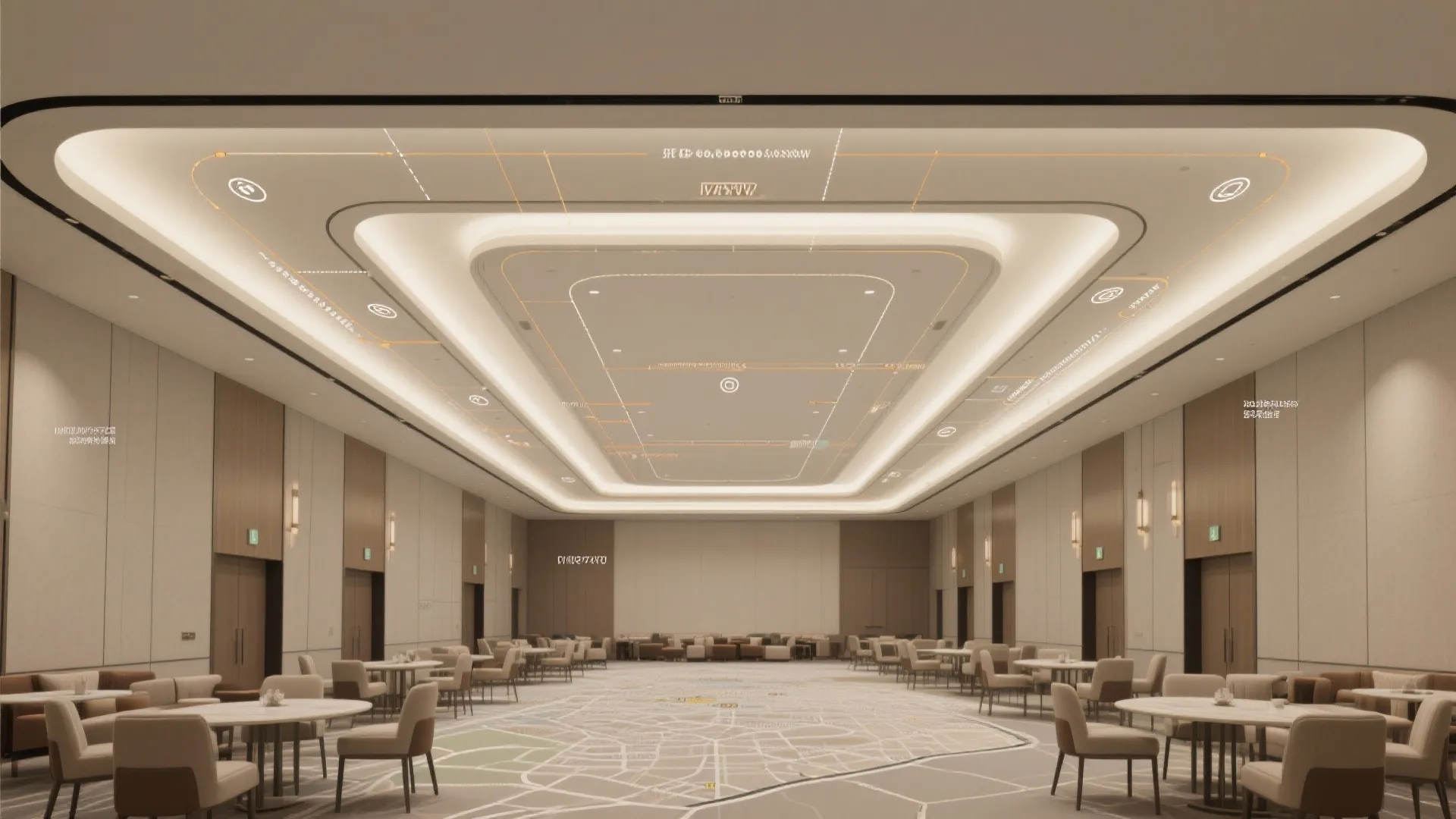 1) Layered POP Ceiling Zones