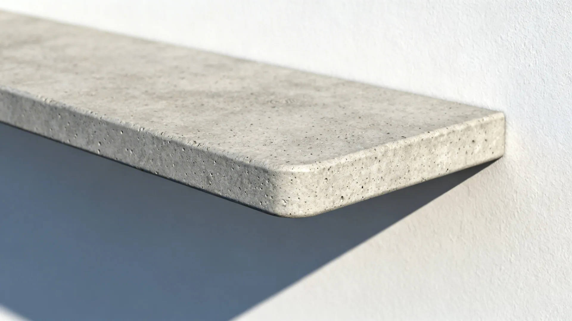Monolithic Floating Cement Shelves