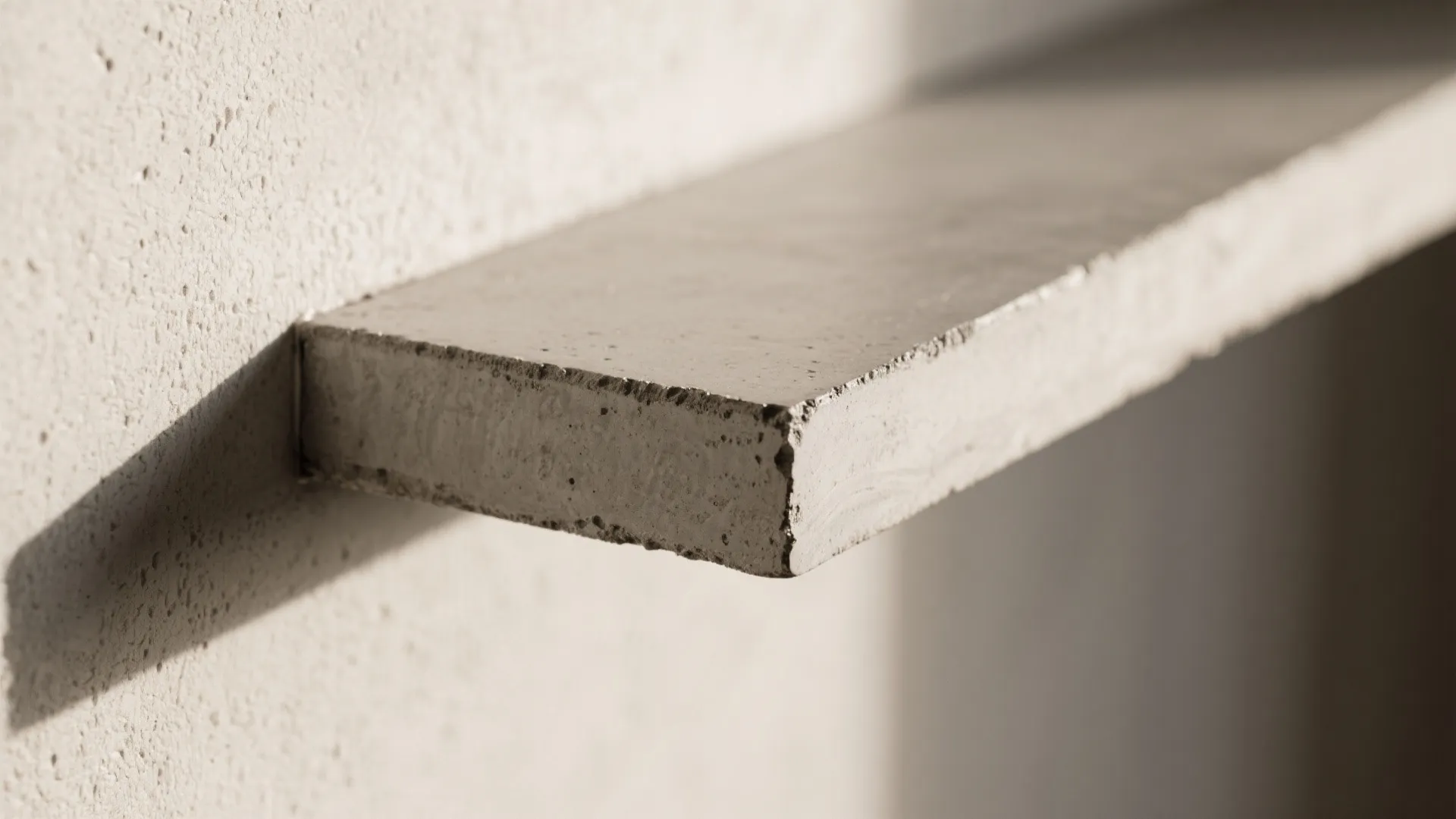 Monolithic floating slabs with shadow gaps