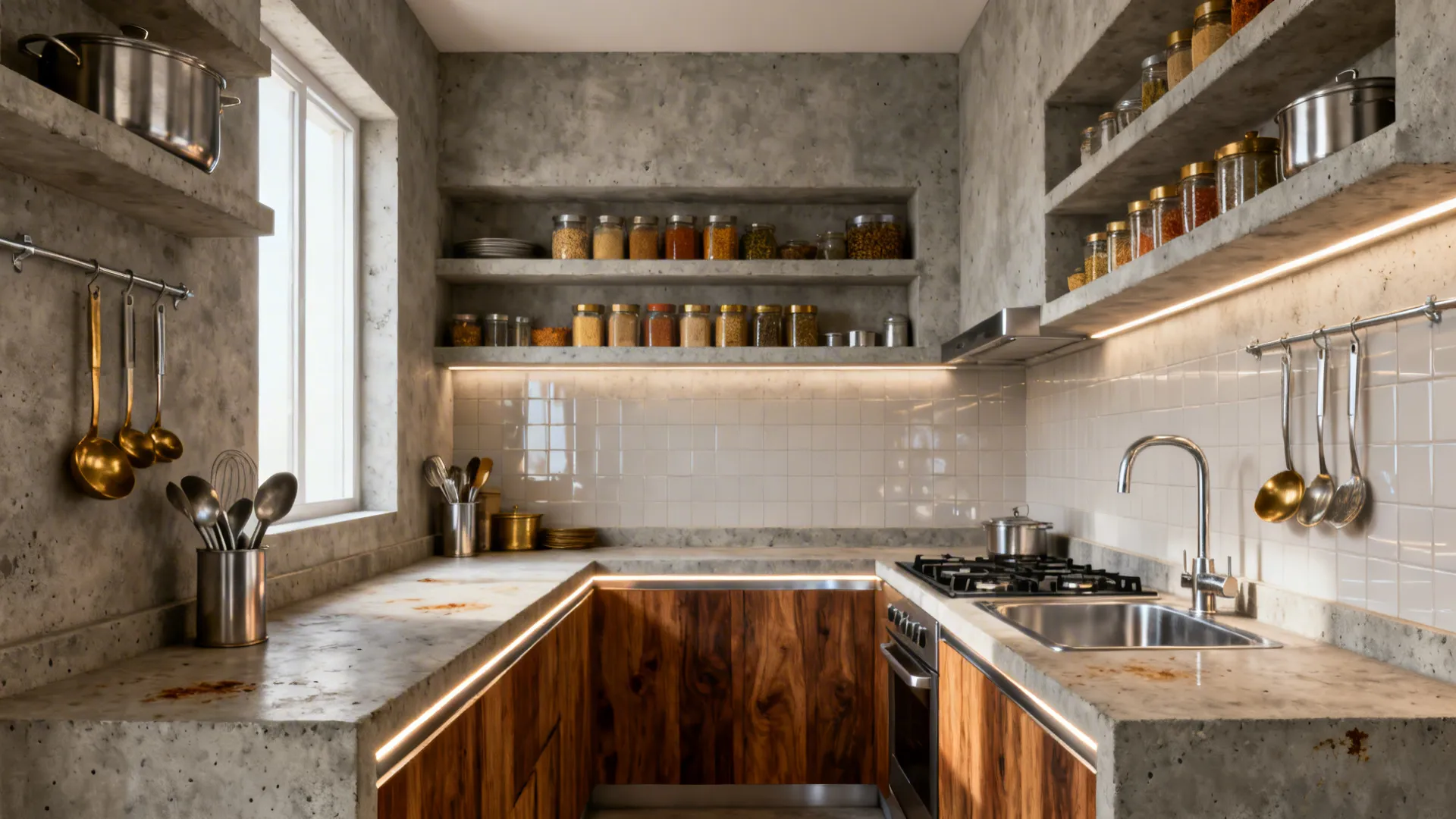 5 Indian Cement Shelf Designs for Kitchen (Pro Tips): Real-life insights from a senior interior designer: 5 smart, budget-friendly cement shelf ideas tailored for Indian kitchens and small spaces
