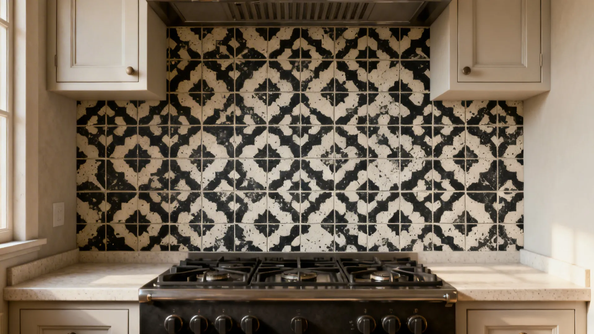 Patterned Cement-Look Porcelain for Character