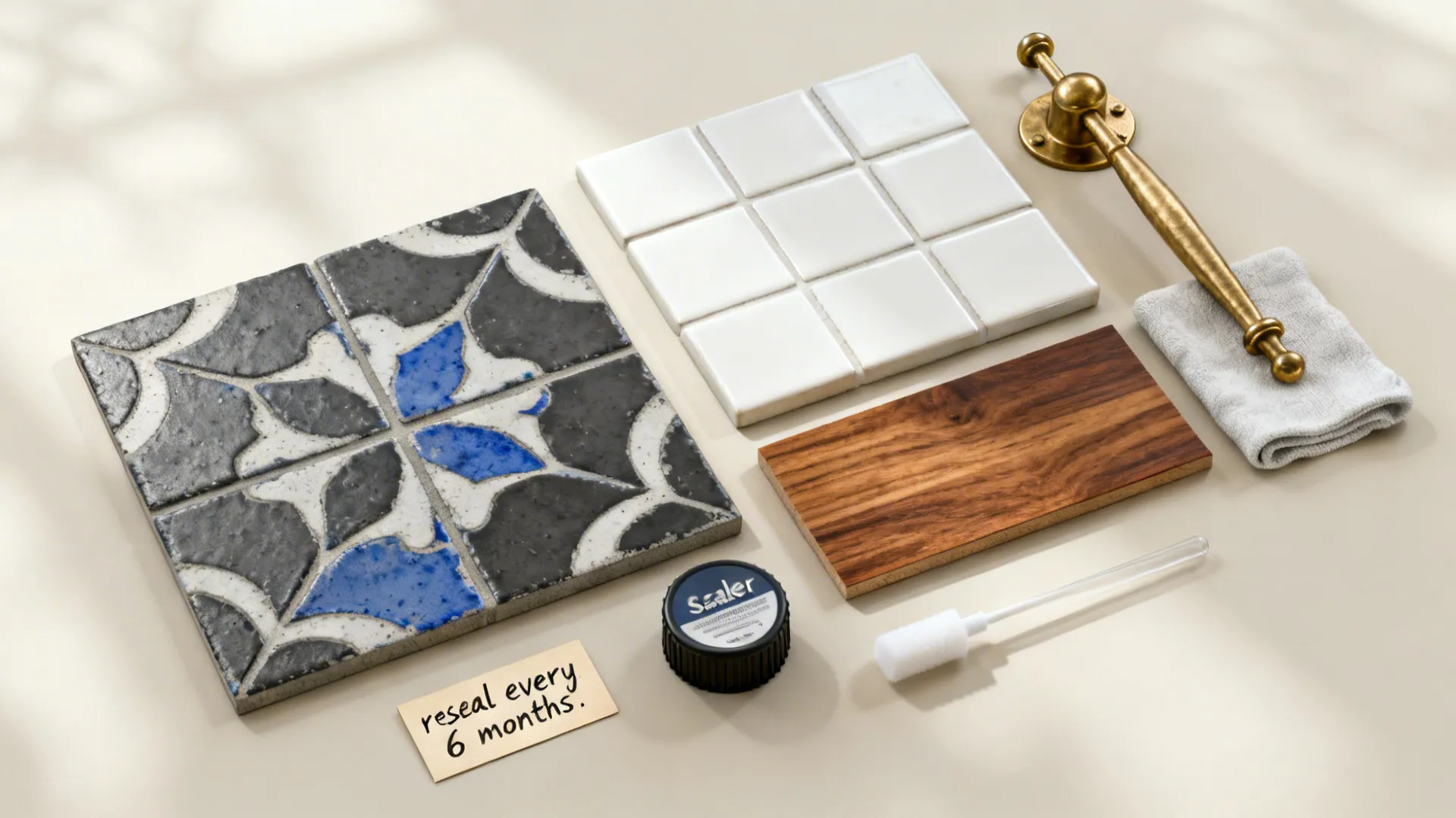 Patterned cement tiles for character
