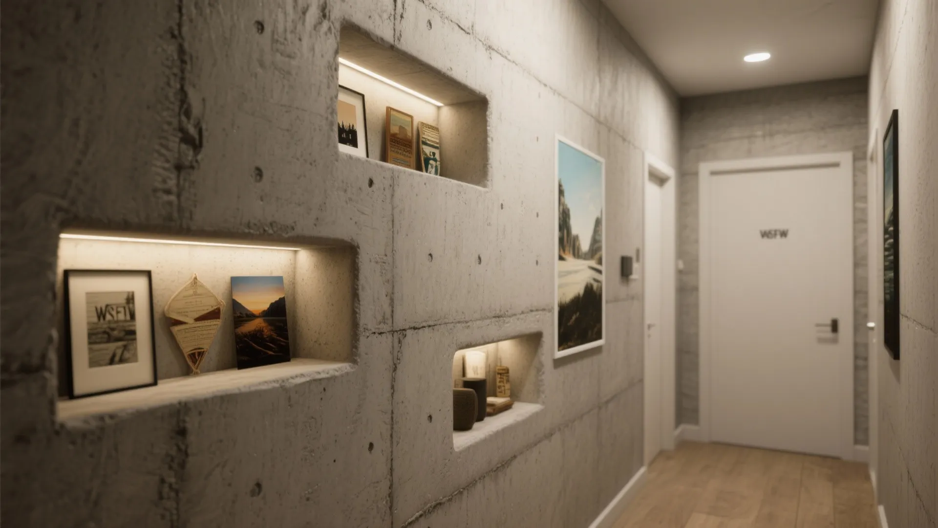 Monolithic Cement Niche Wall