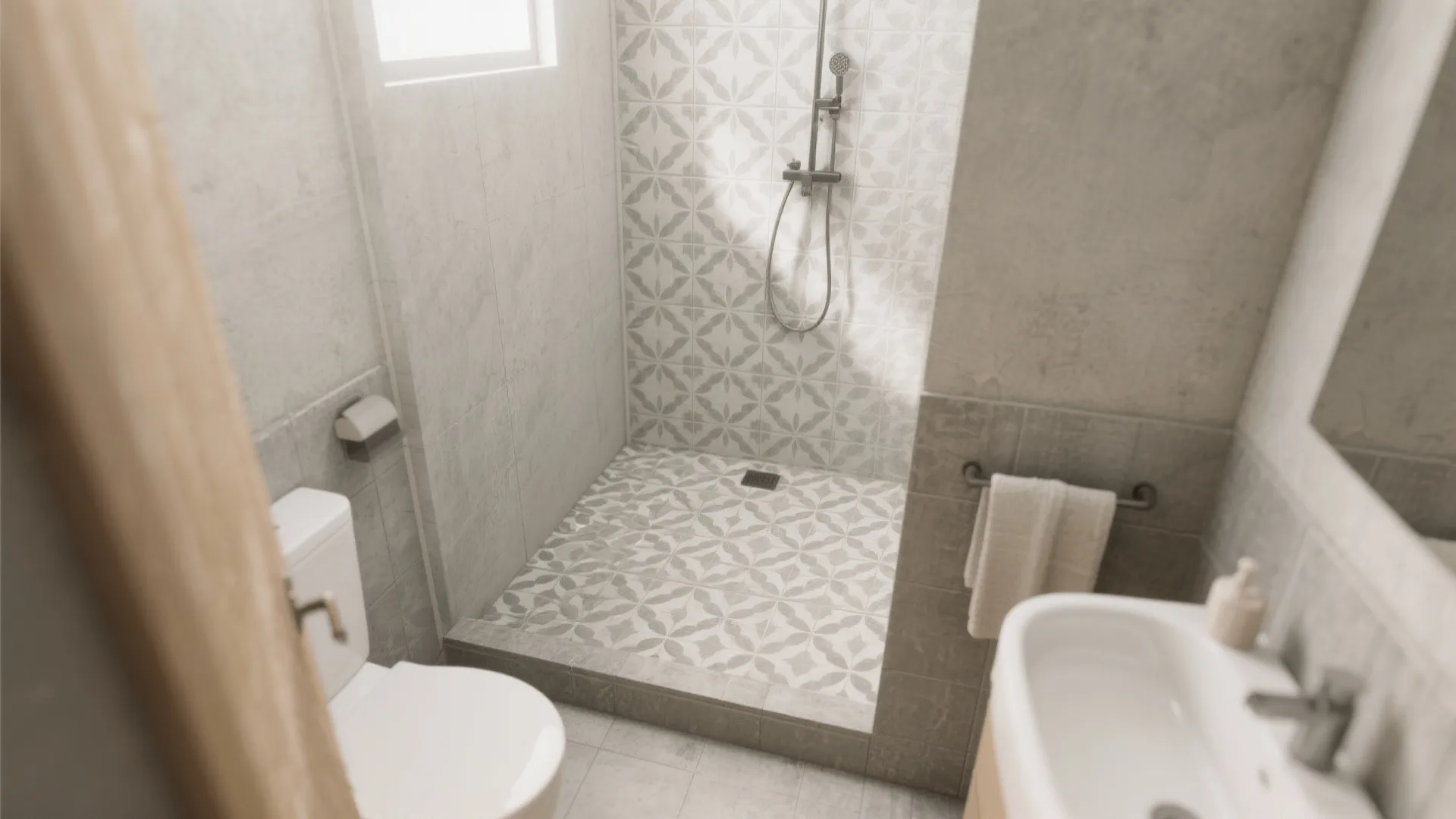 Graphic cement looks with soft texture