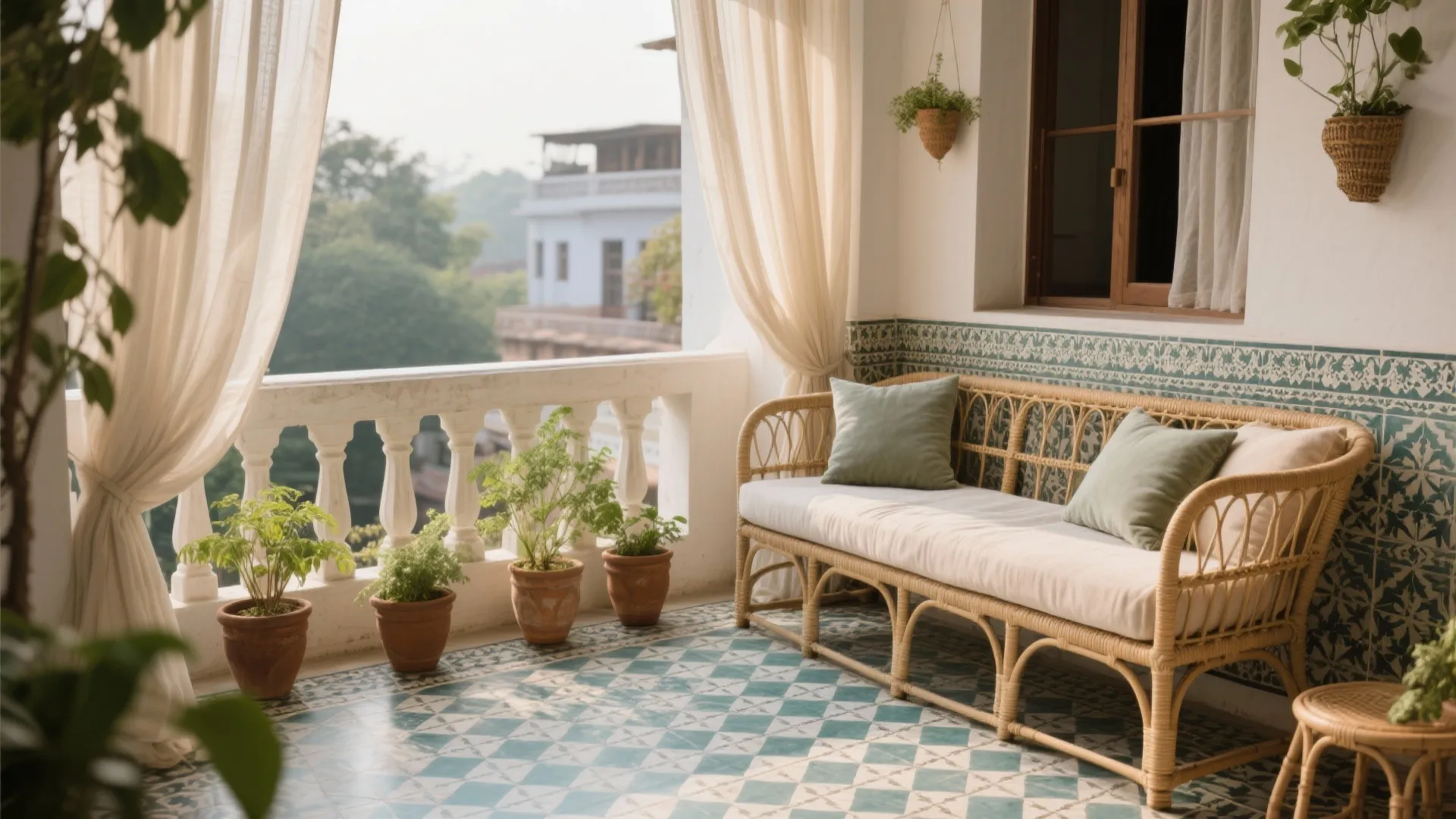 Heritage patterned cement tiles with a modern seal