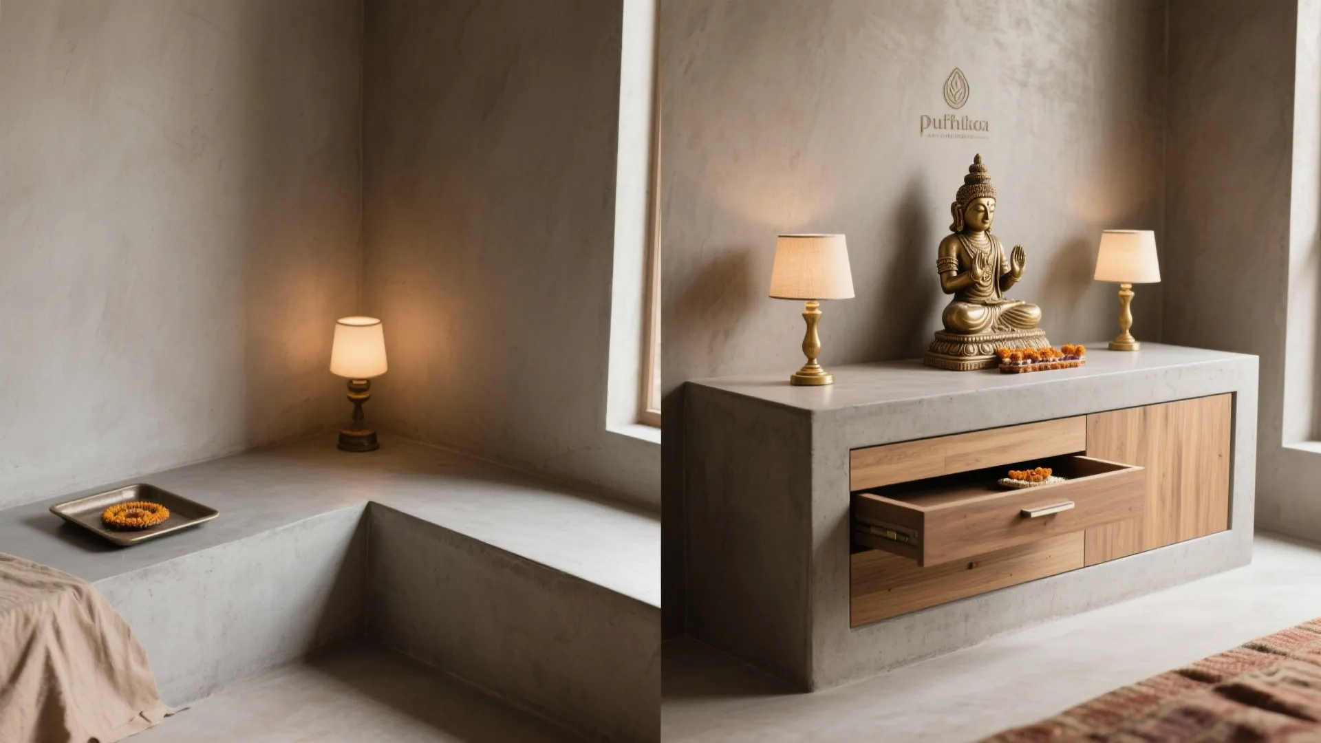 A Solid Cement Plinth with Hidden Storage