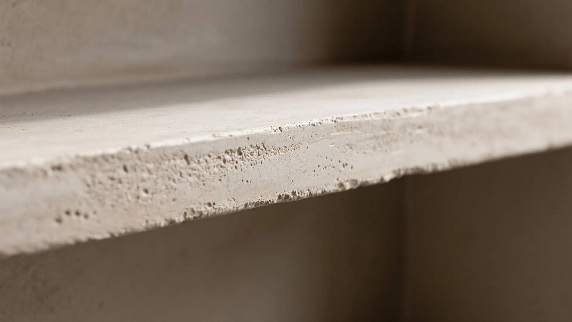 Textured cement finishes that soften the room