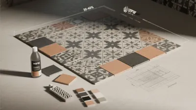 Modern Tile Design Layout with Geometric Patterns