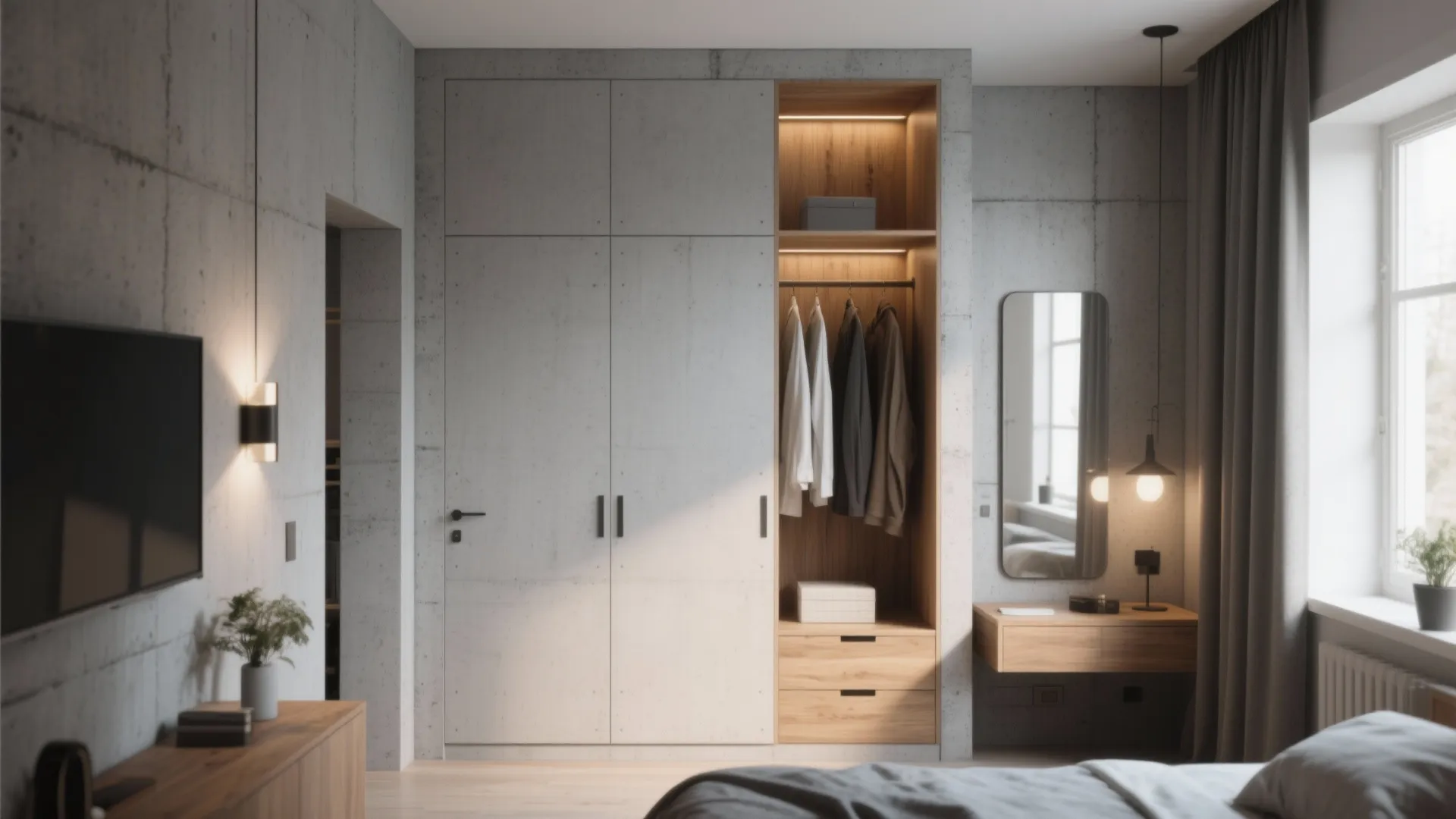 5 Smart Wall Cement Wardrobe Ideas: Creative Built-in Almari Designs for Small Spaces