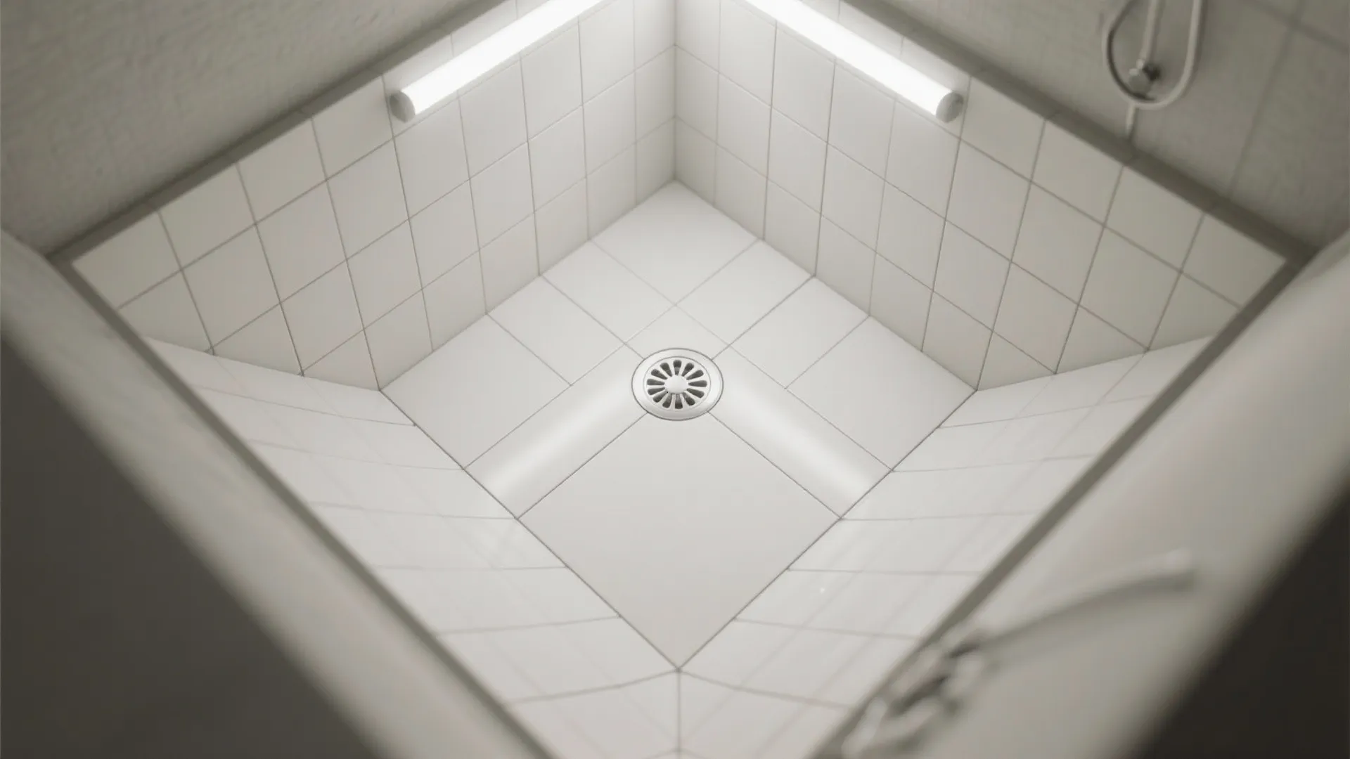 Center point drain with balanced slope