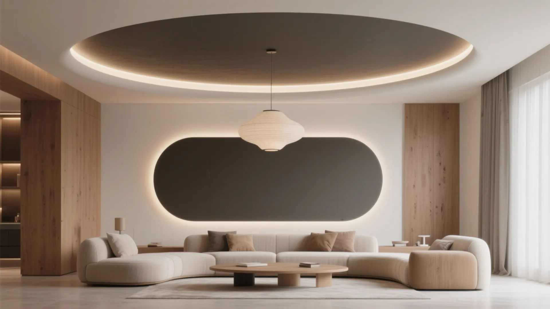 Statement Center Panel with Integrated Lighting