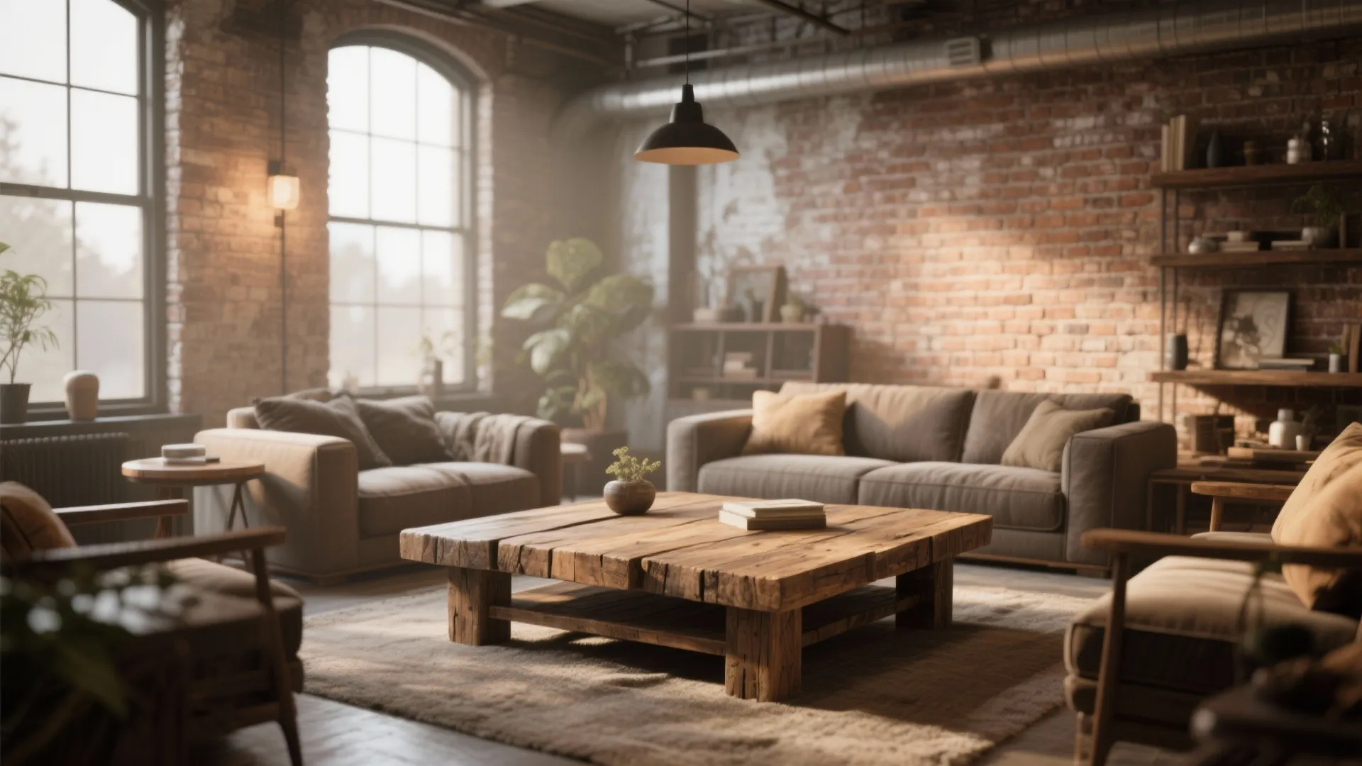 9. Centered Coffee Table as a Focal Point