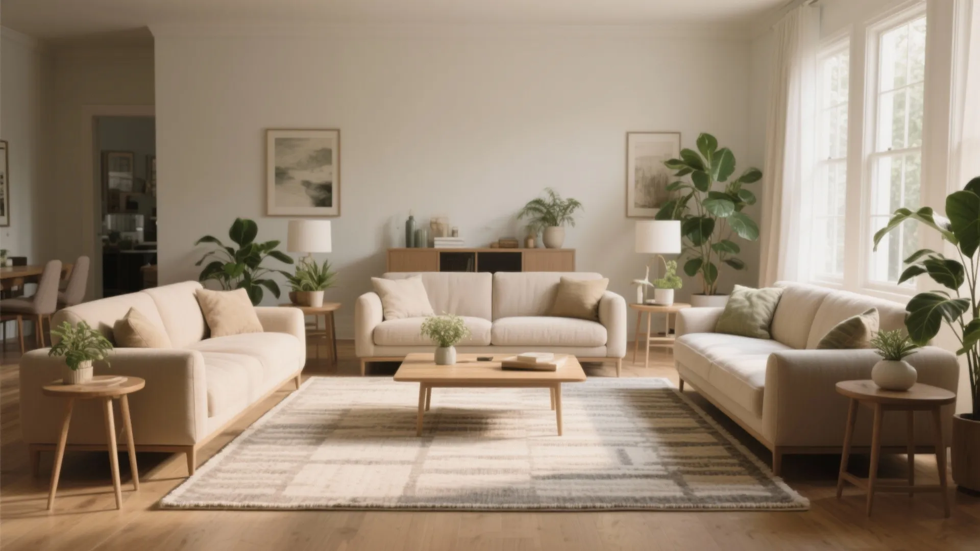 2. Centering Furniture on the Rug