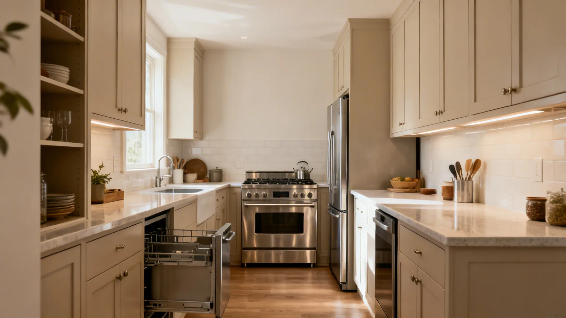 Centered range in a tight work triangle