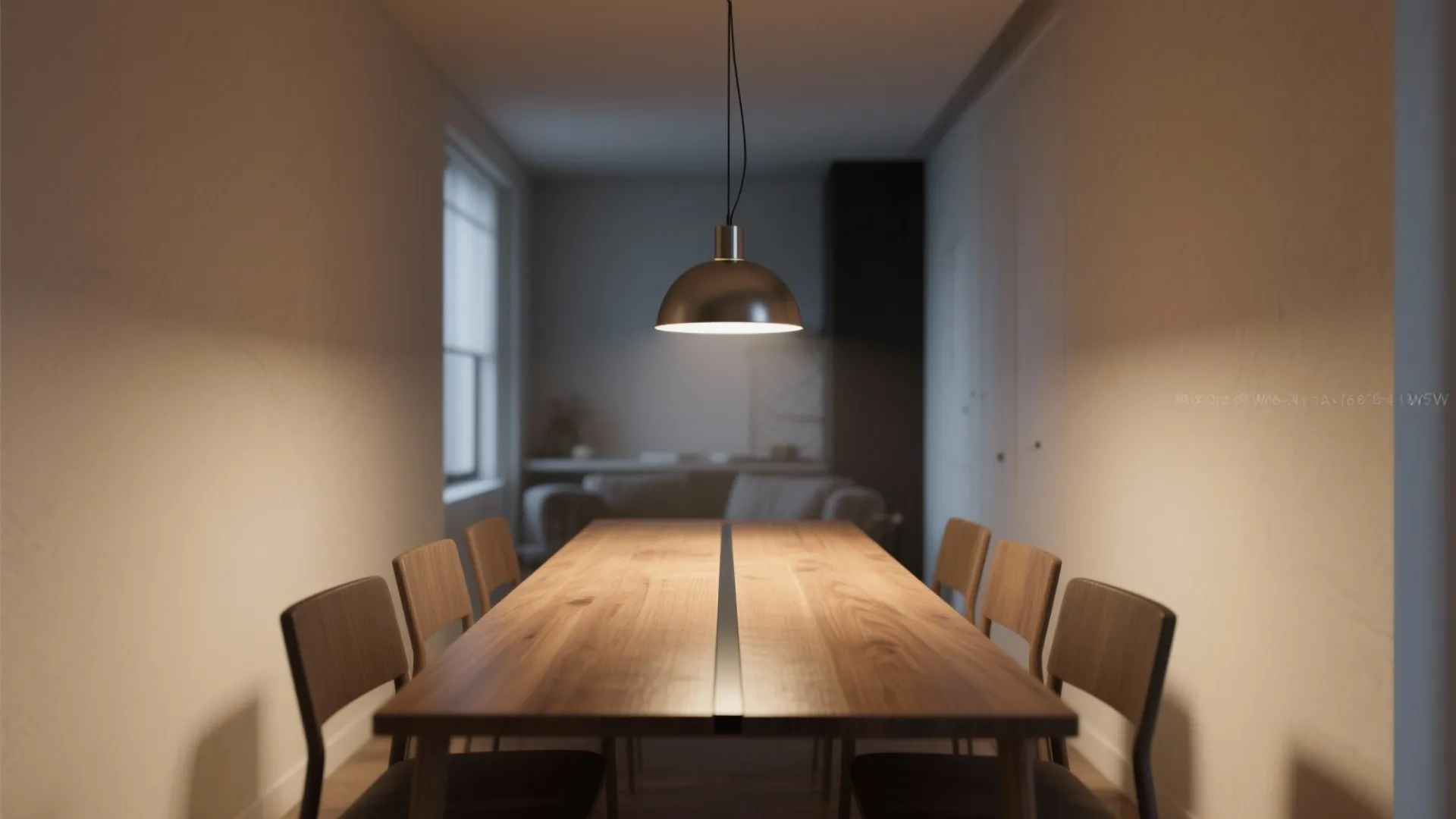 1. Center it with a slim runner and a low pendant