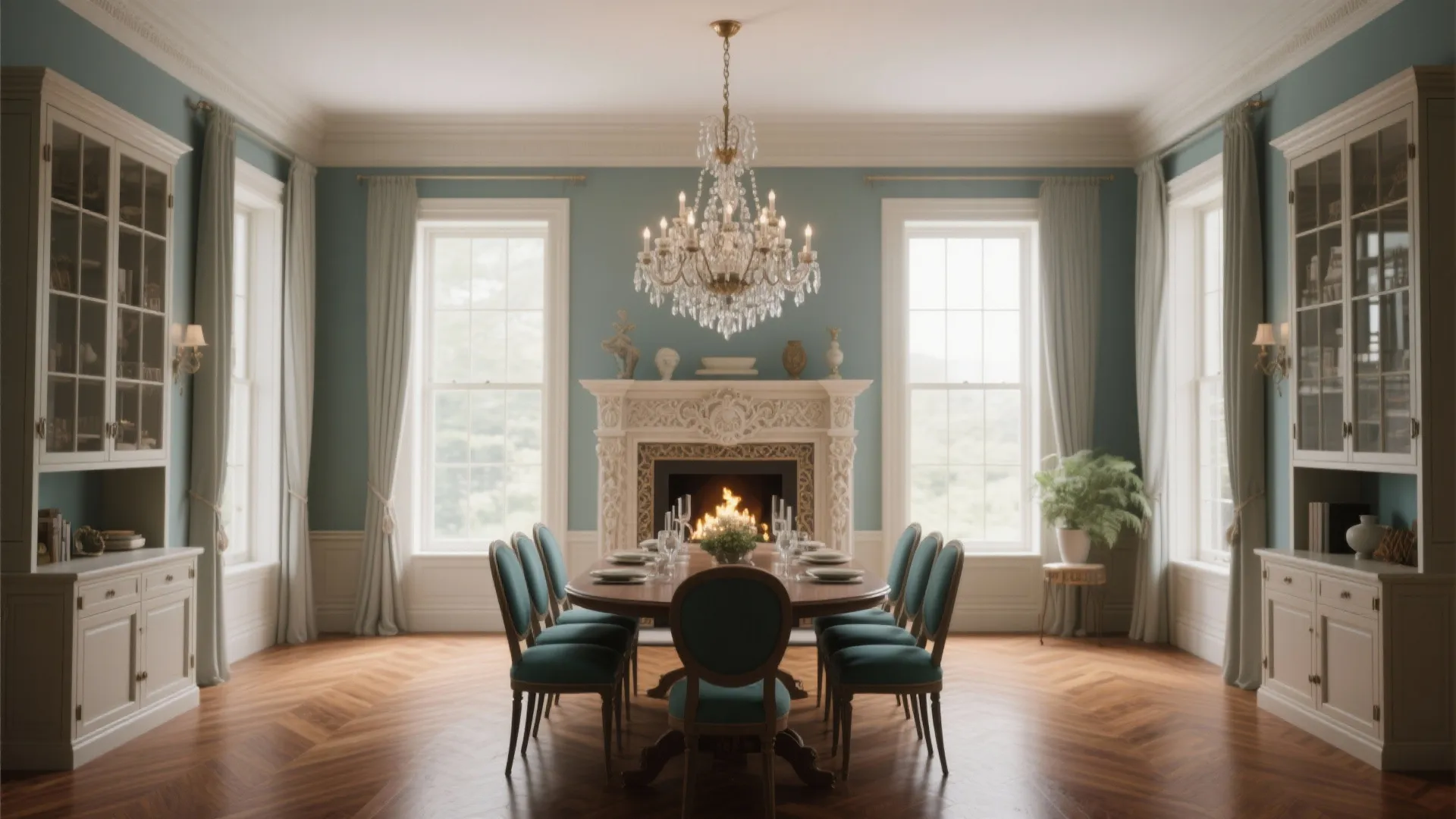 1. Anchor the space with a central focal bay