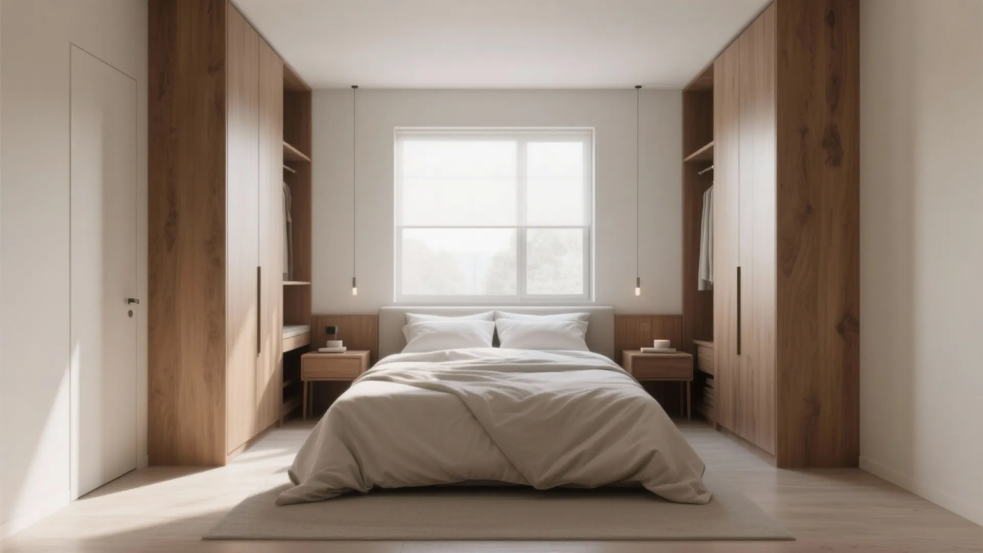 1. Central Bed with Symmetric Storage