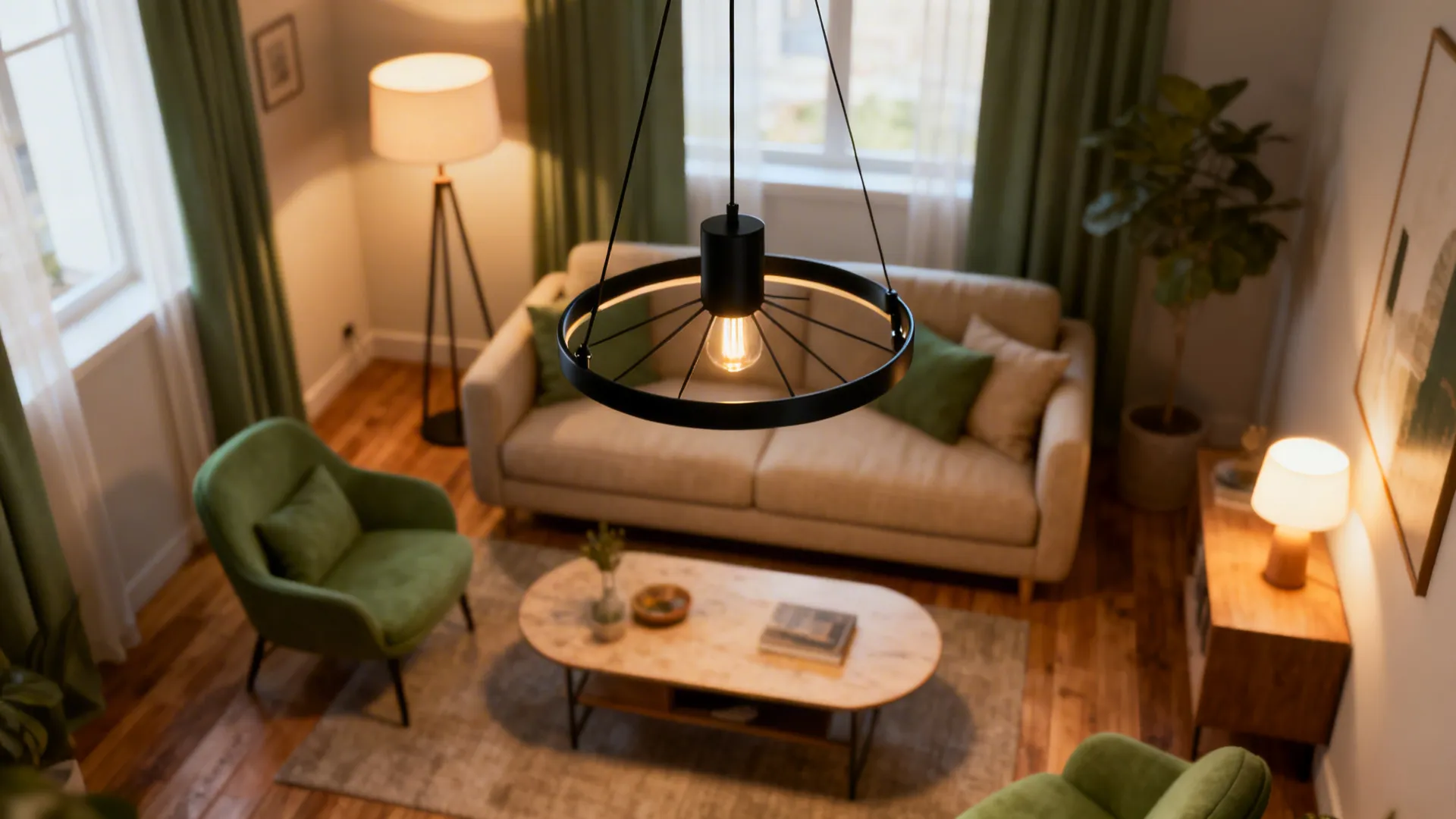 Central Ceiling Lights: 5 Living Room Ideas