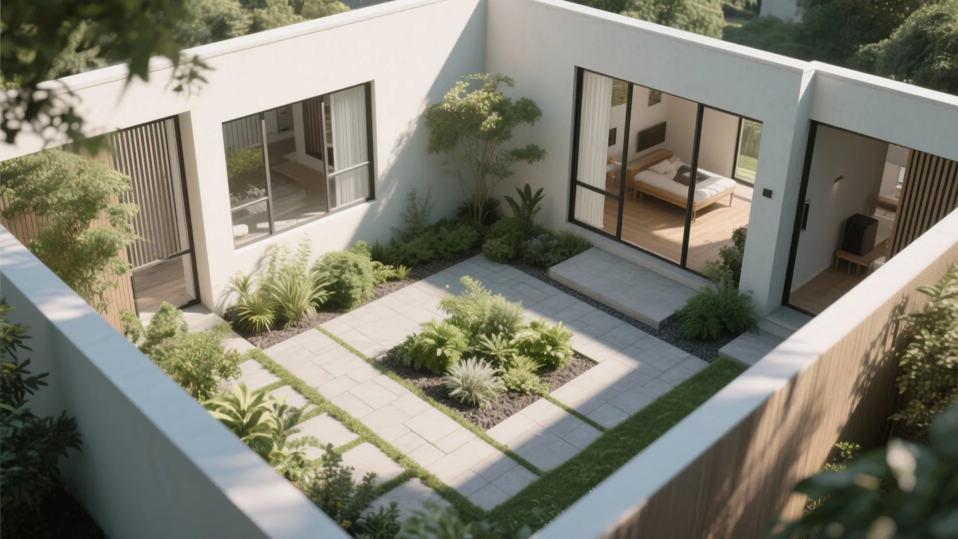 3. Central courtyard for light and ventilation