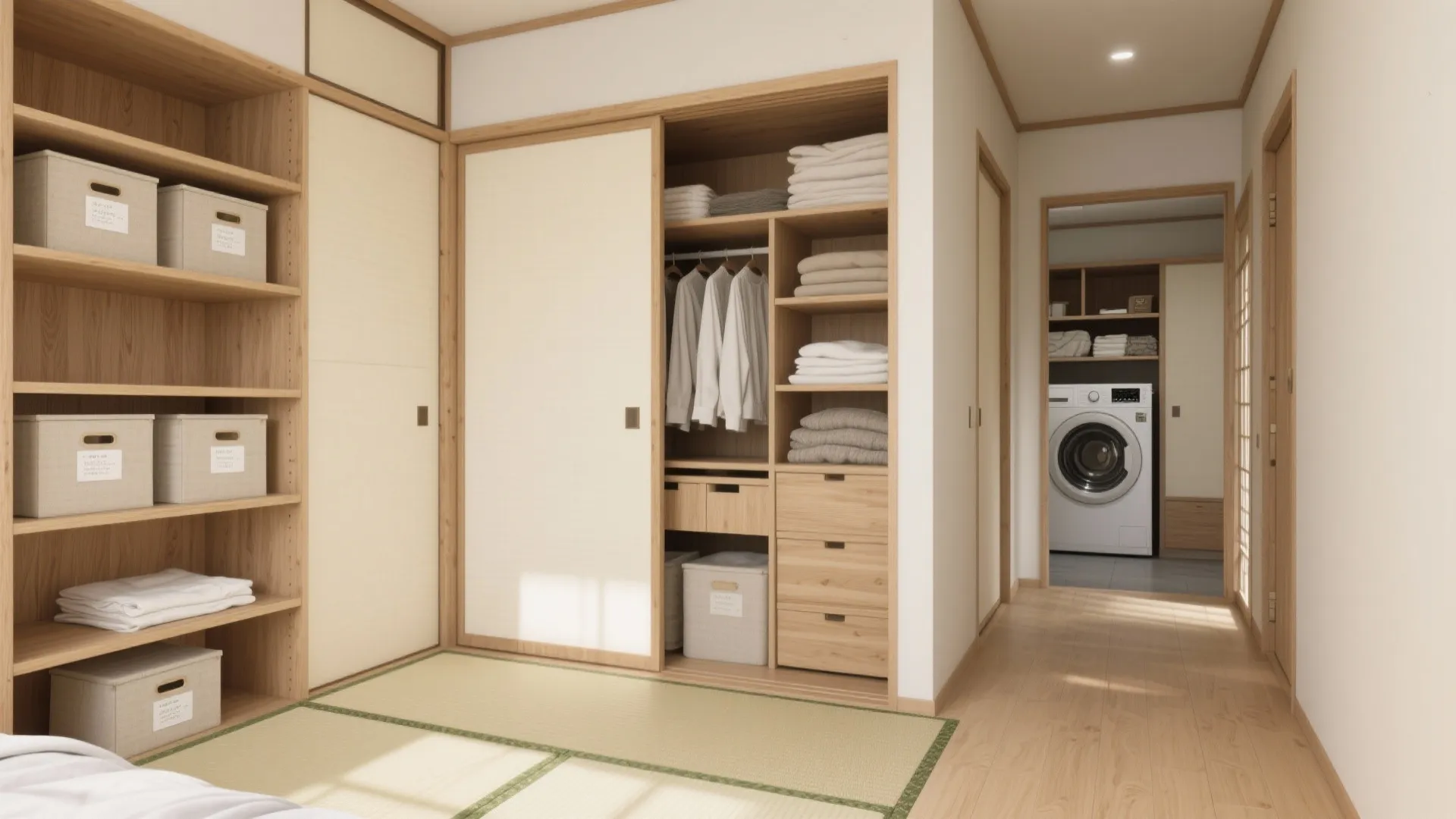 “共有収納”を中央に置いて、部屋数×収納の重複を解消（収納技巧の核心）