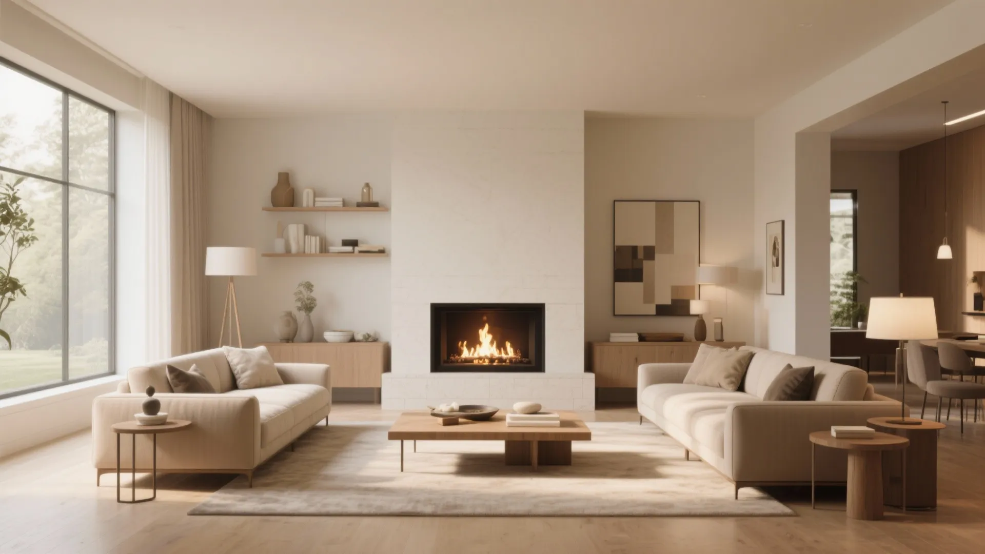 Fireplace as a Central Anchor