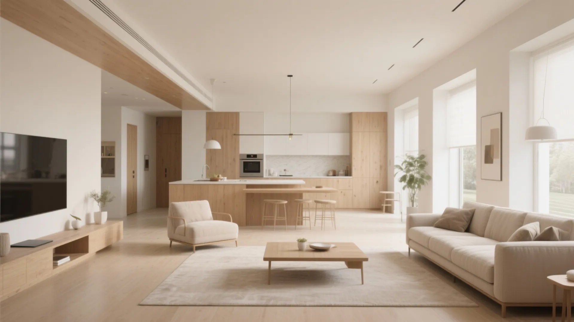 1. Centralized Living Zone