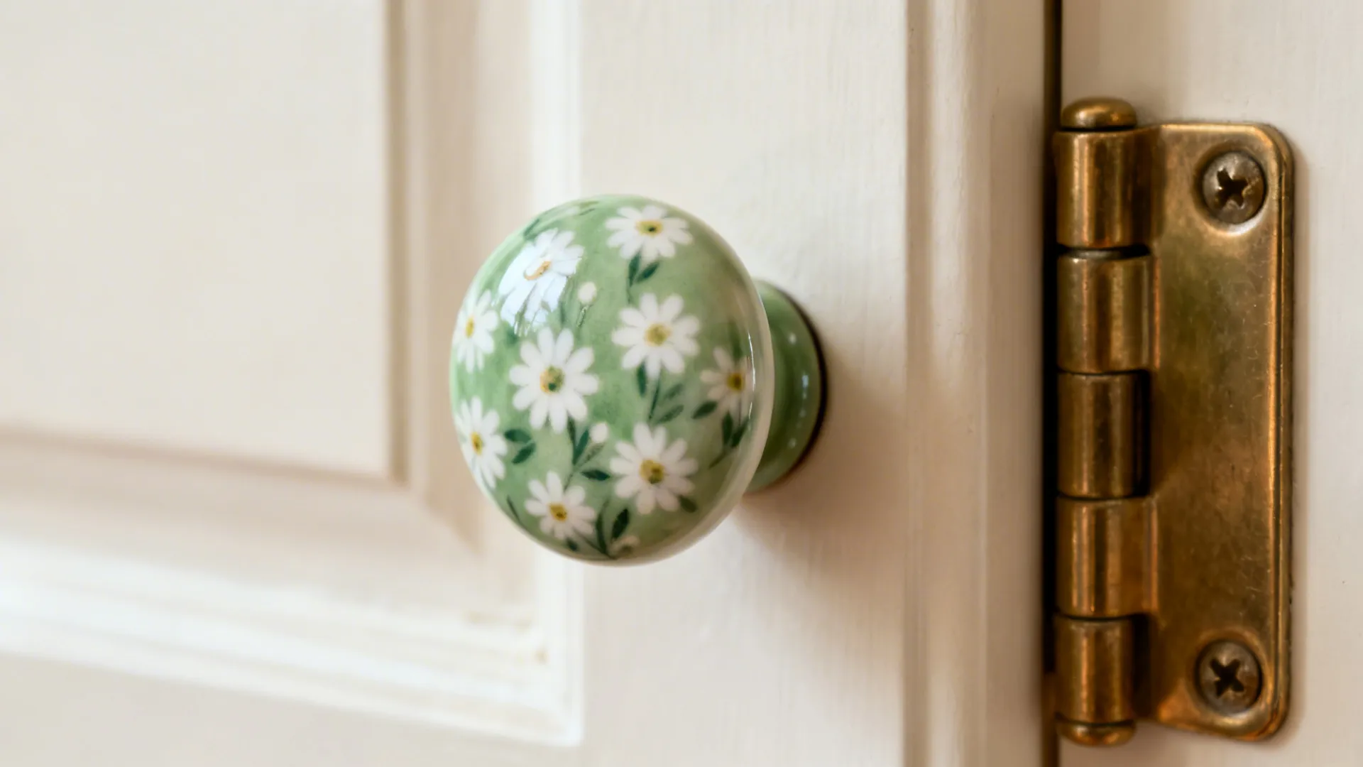 4) Botanical Ceramic Knobs and Pulls
