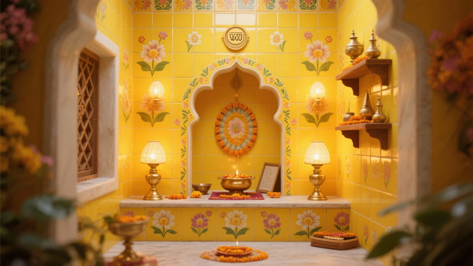 Bright Ceramic Floral Motifs