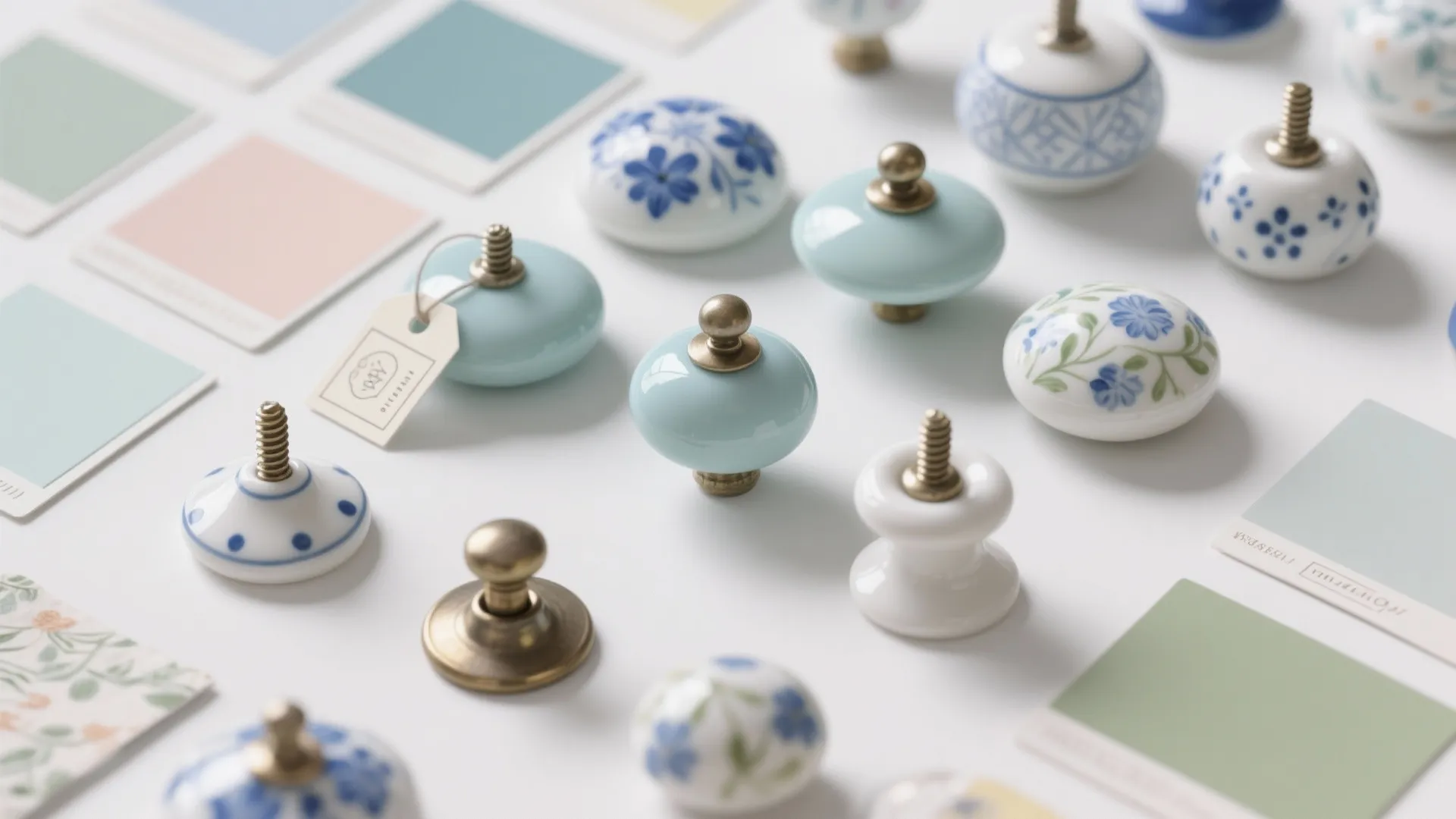 4. Ceramic or Porcelain Knobs for Cottage Charm