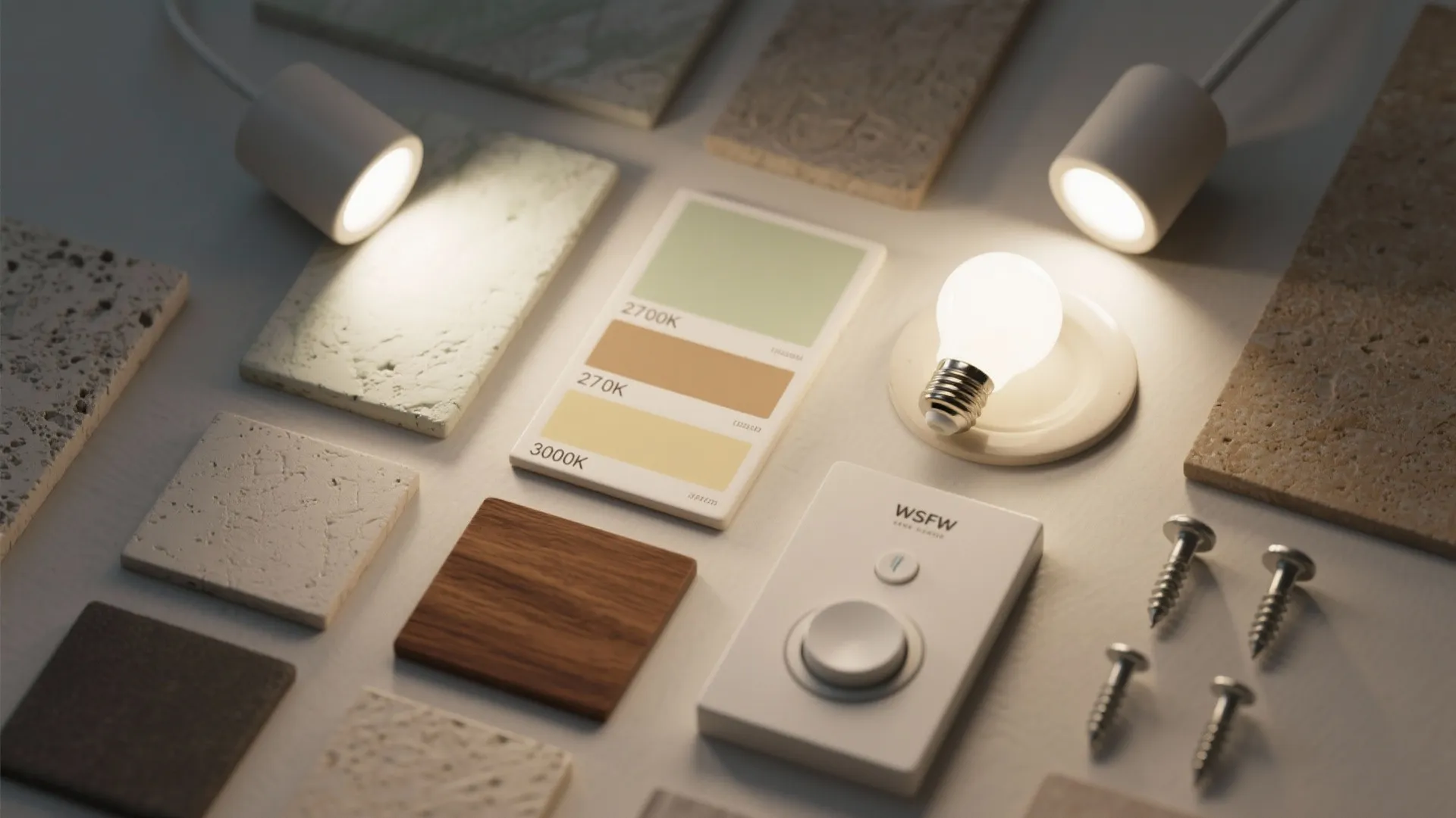 Matte Ceramic Niche Lights with Soft Diffusion