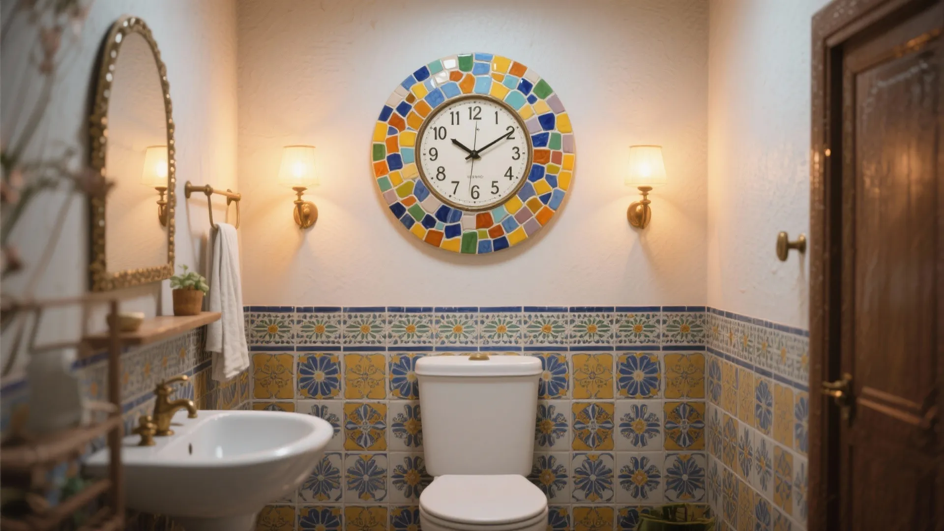 10. Ceramic Mosaic Clock