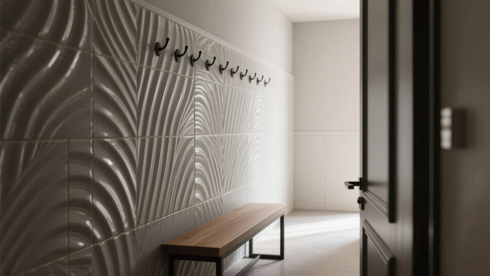 Textured 3D Ceramic Relief Tiles for Tactile Interest