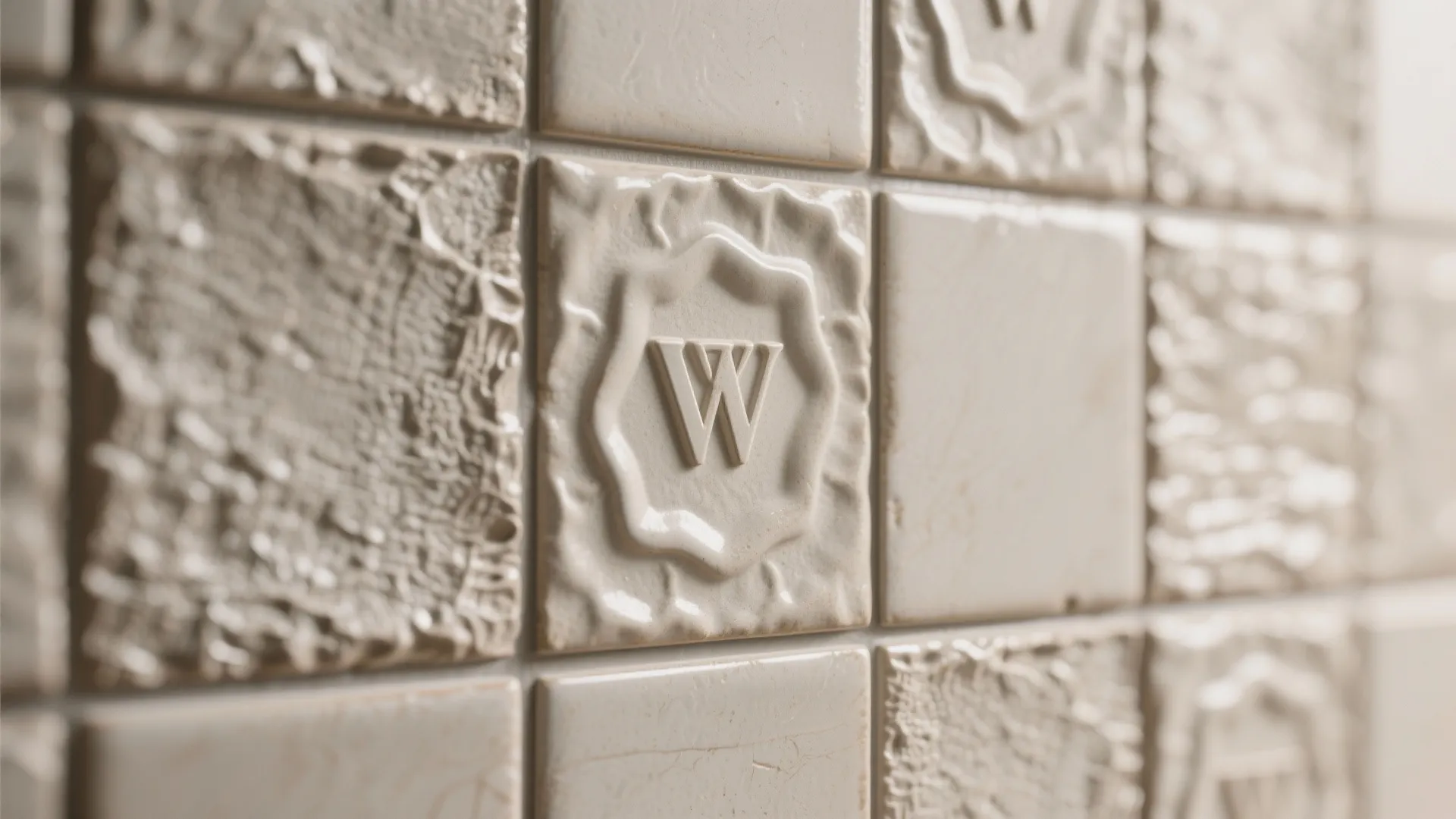 3. Ceramic or plaster wall tiles with relief