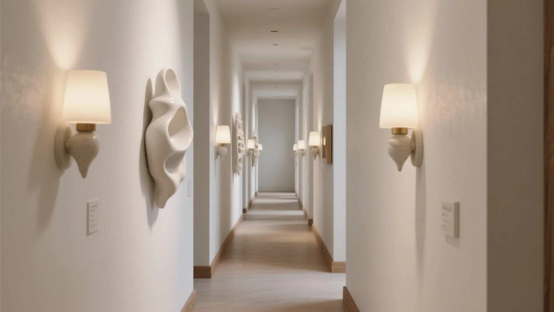 Sculptural Ceramic Sconces as Wall Art