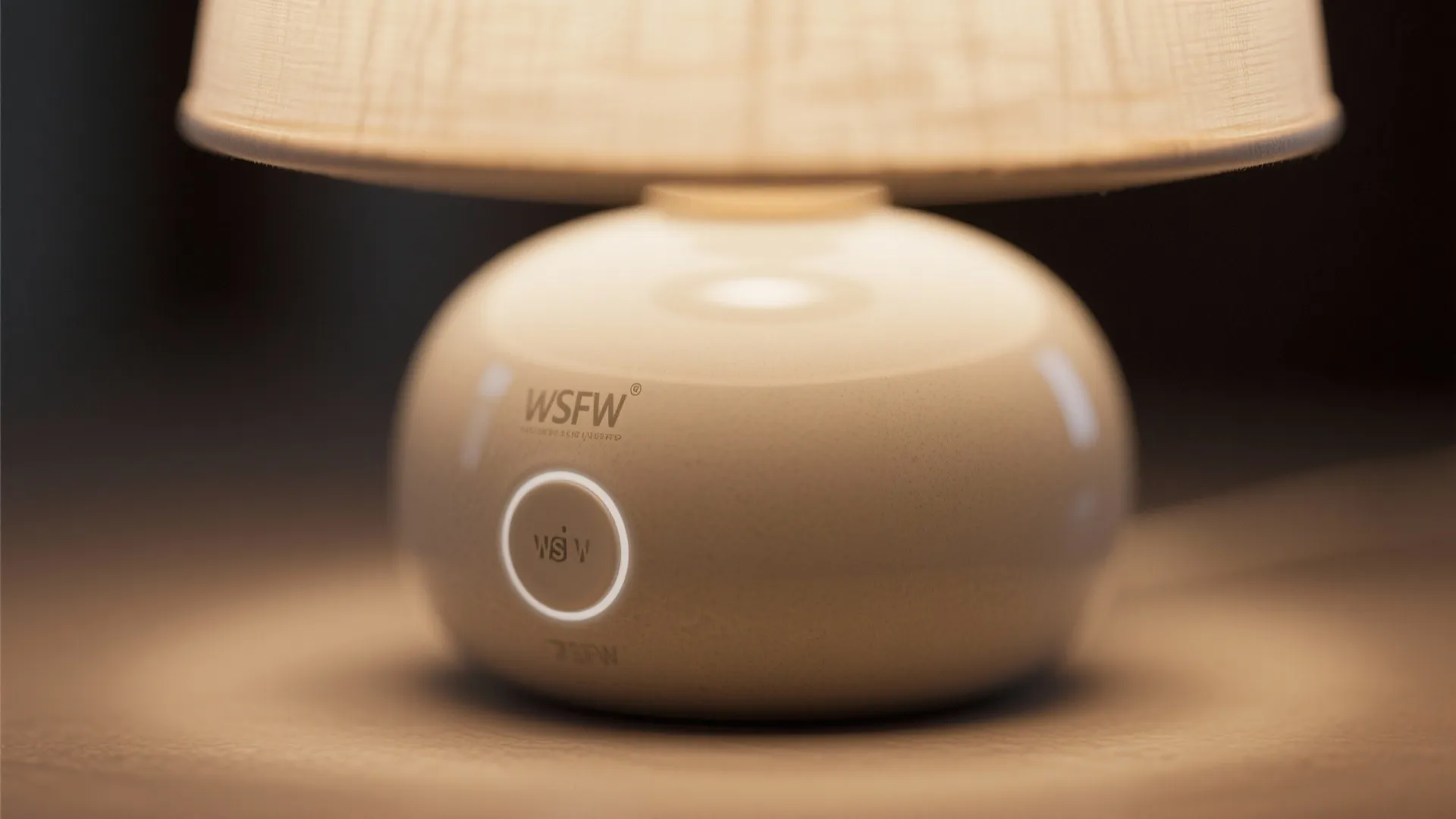 3) Touch-control ceramic lamp on narrow nightstands