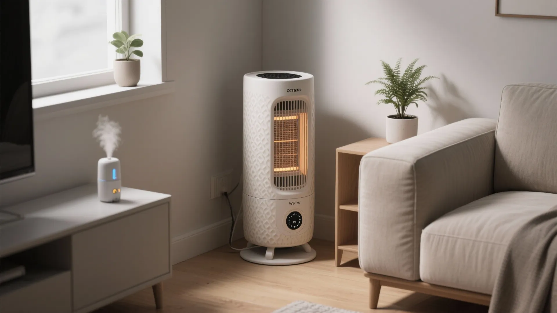 2. Ceramic tower heaters (space-saving and fast)