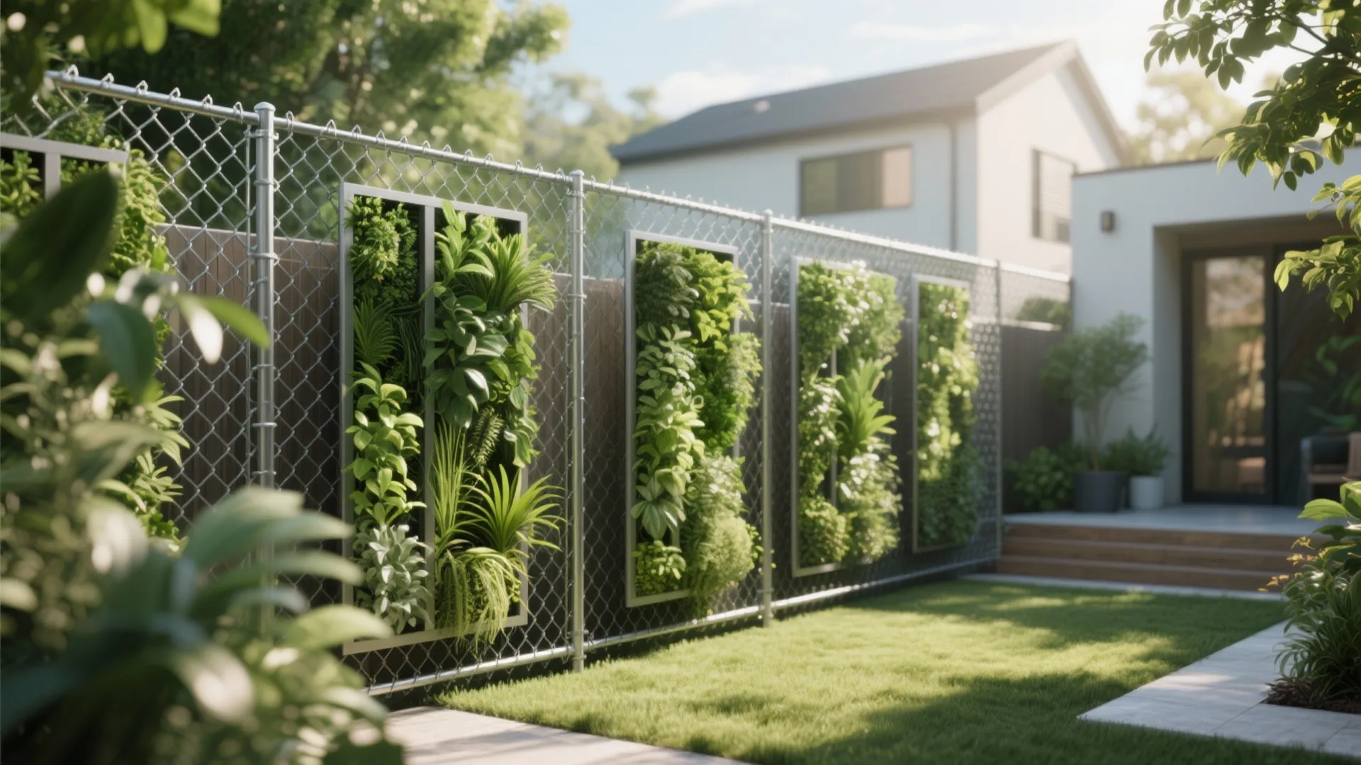 7. Chain-link with Green Screen