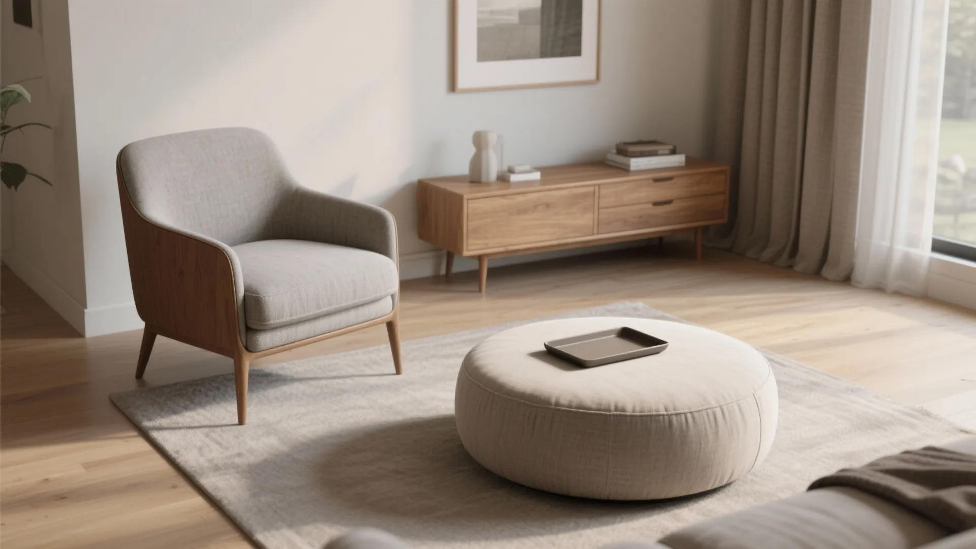 4) Ottoman + Accent Chair Duo