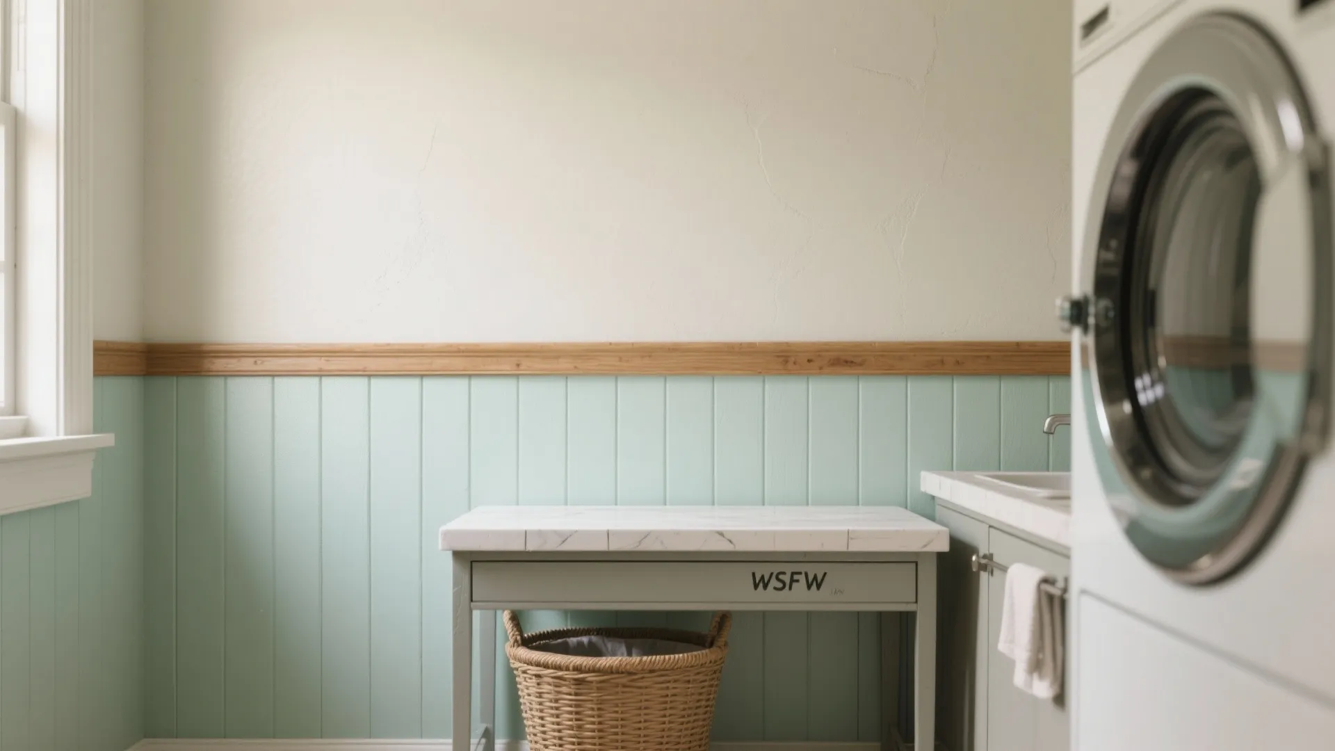 1. High-washable paint with a chair rail