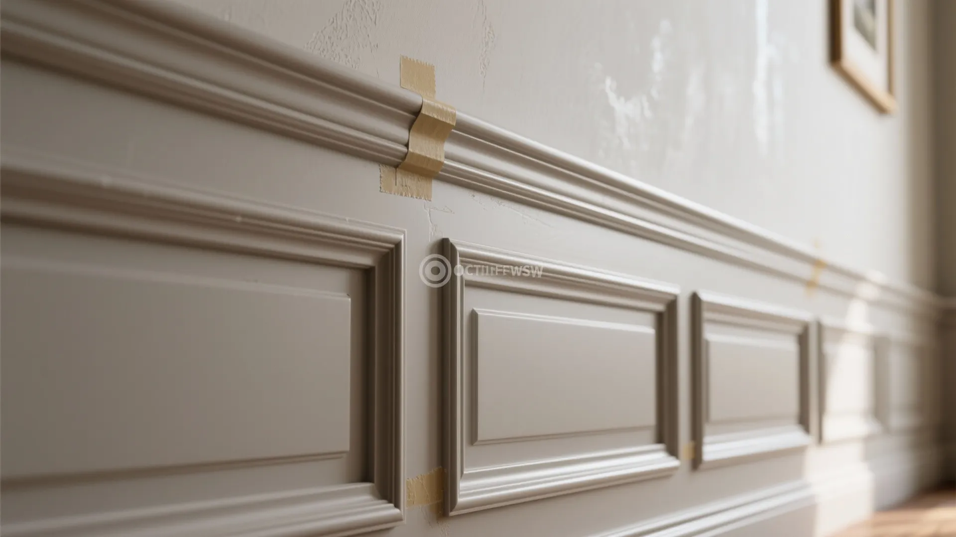 1. Classic Chair Rail with Picture Frame Panels