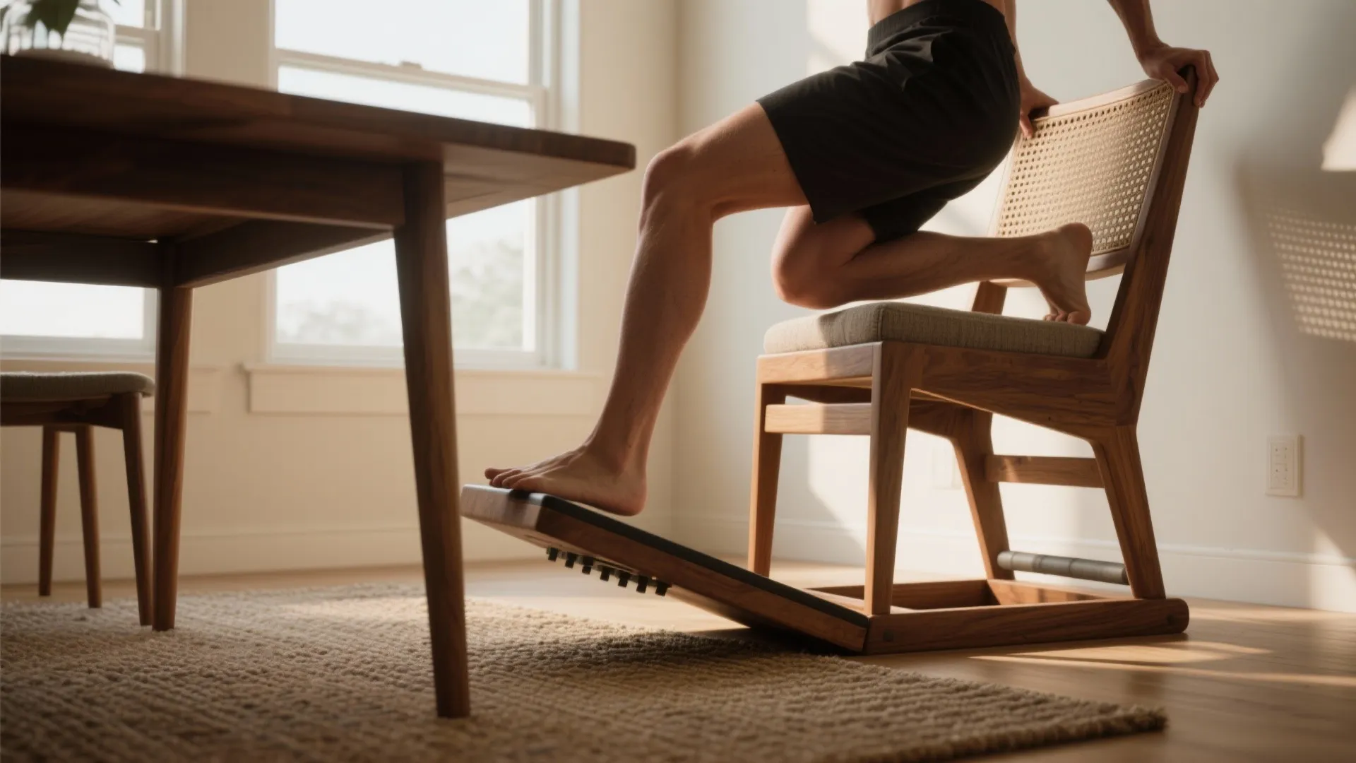 2. Step-and-Core Combo Using a Sturdy Chair