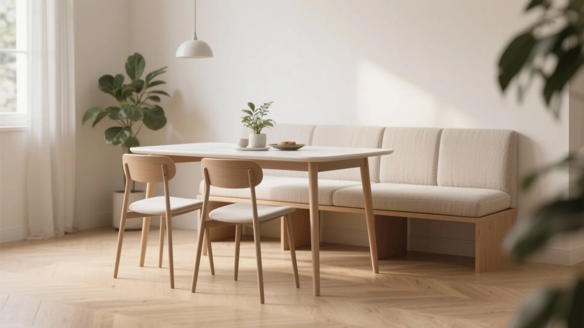 2. Mix chairs and a bench