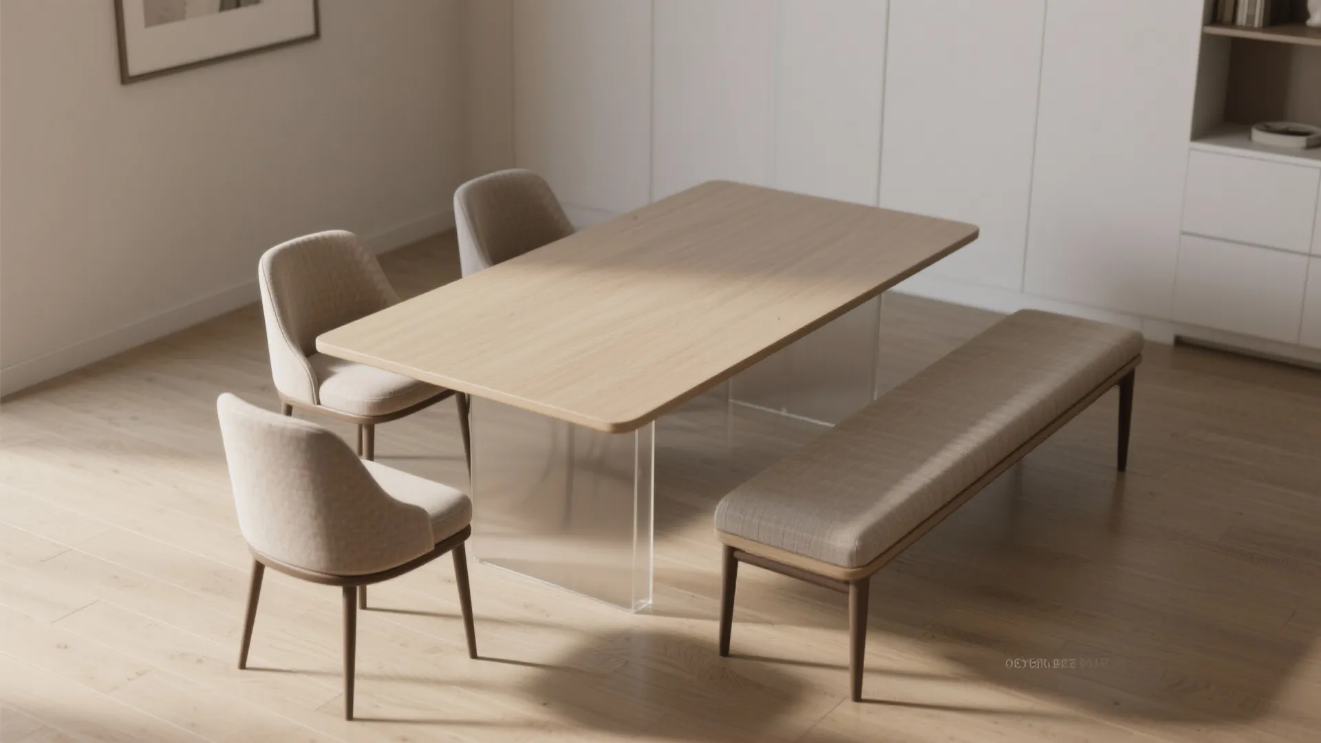 2. Two Opposite Chairs + Bench Combo