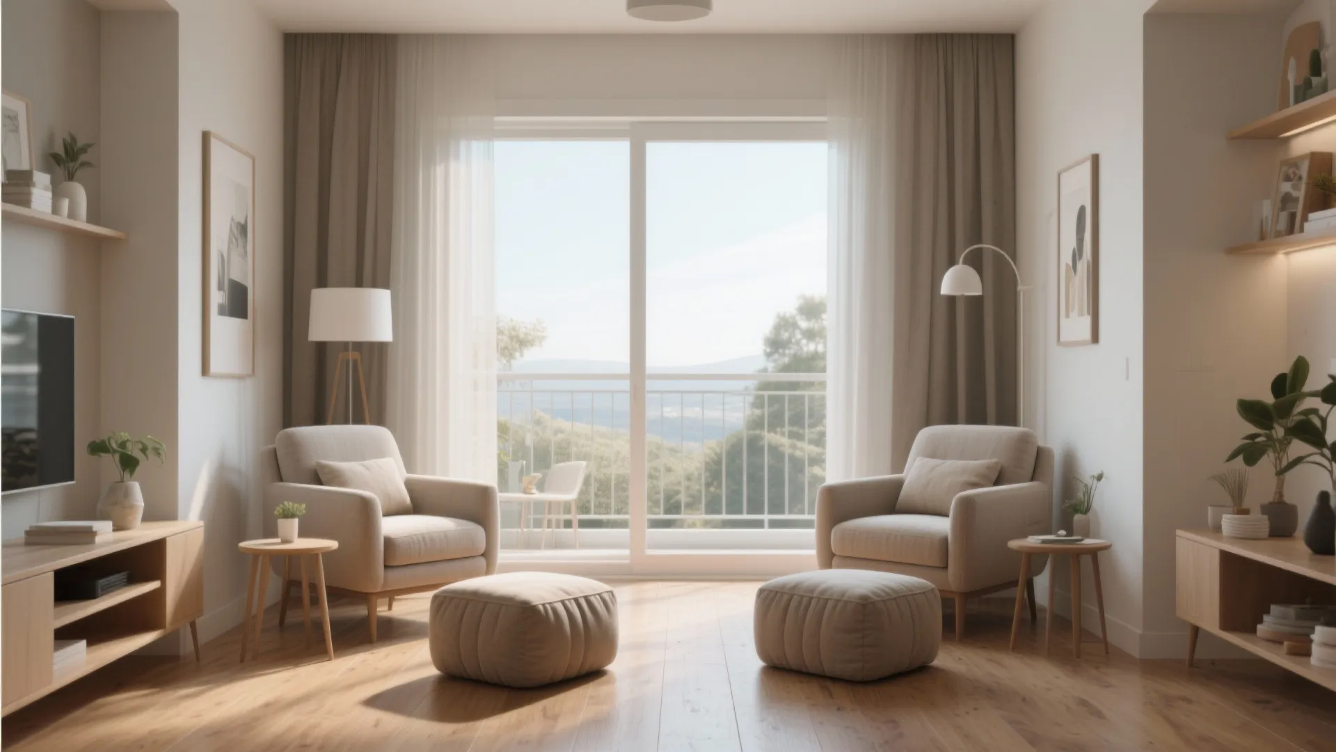 2. Corner Relief with Two Chairs and Two Ottomans